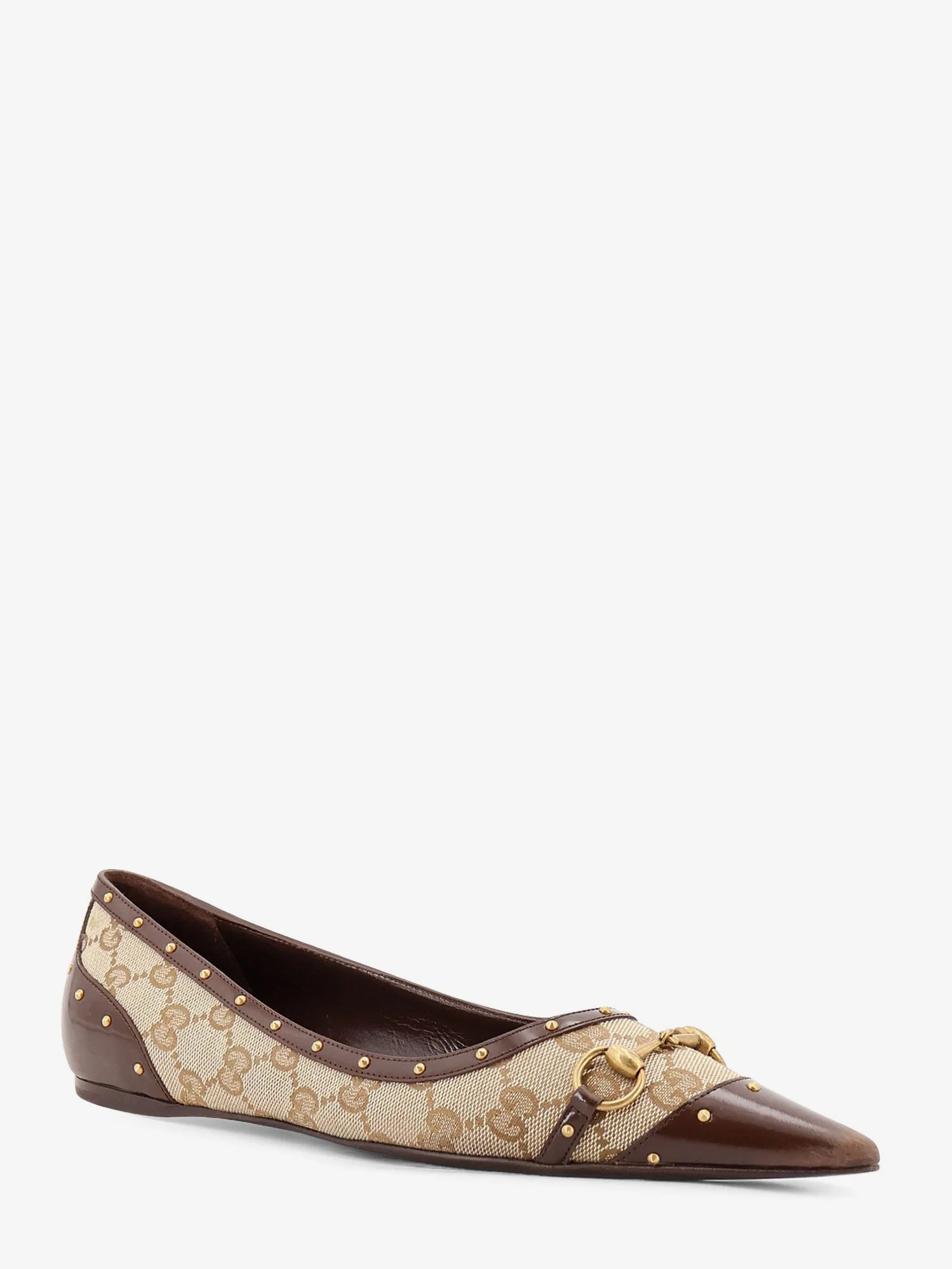 Savoy GG fabric ballerinas with stud detail