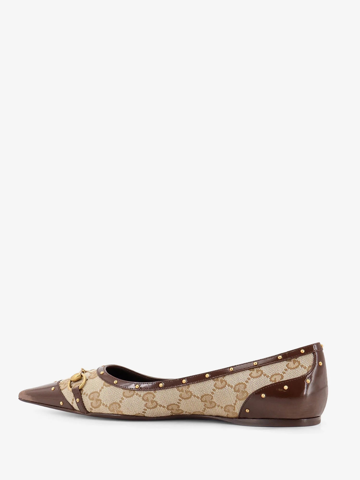 Savoy GG fabric ballerinas with stud detail