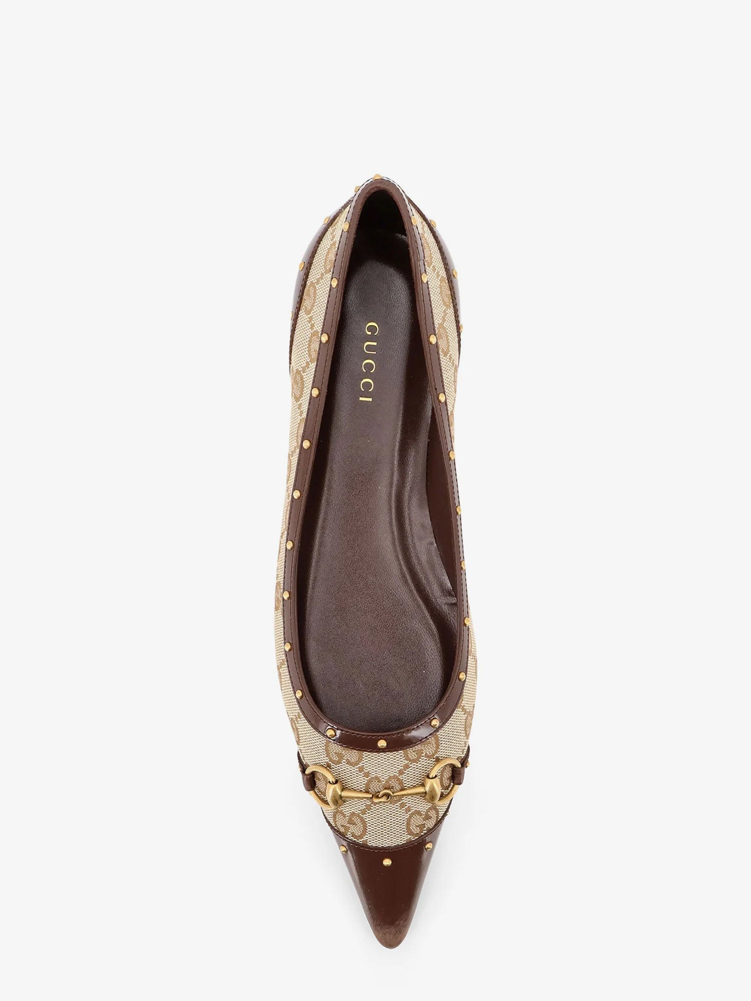Savoy GG fabric ballerinas with stud detail
