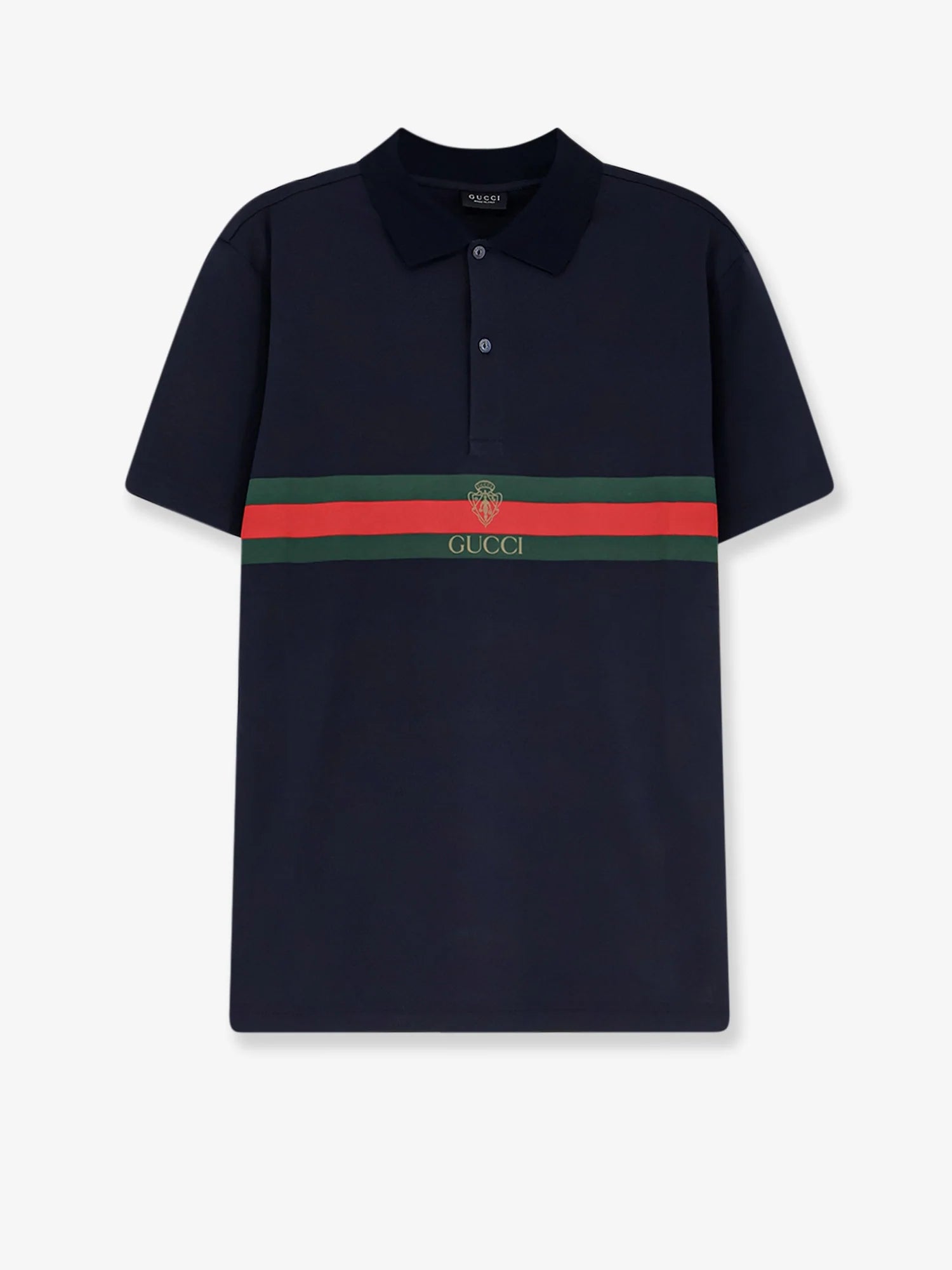 Cotton polo shirt with Web print on the front