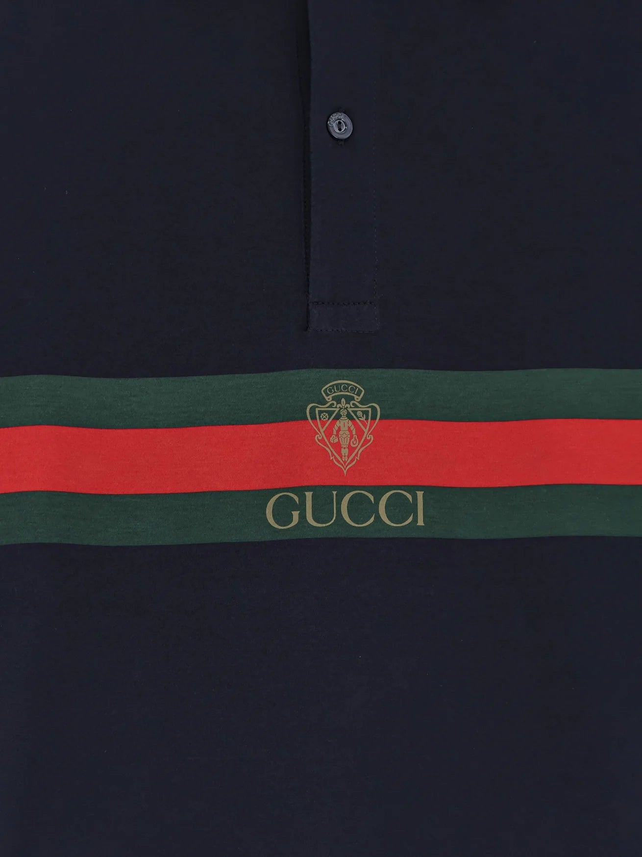Cotton polo shirt with Web print on the front