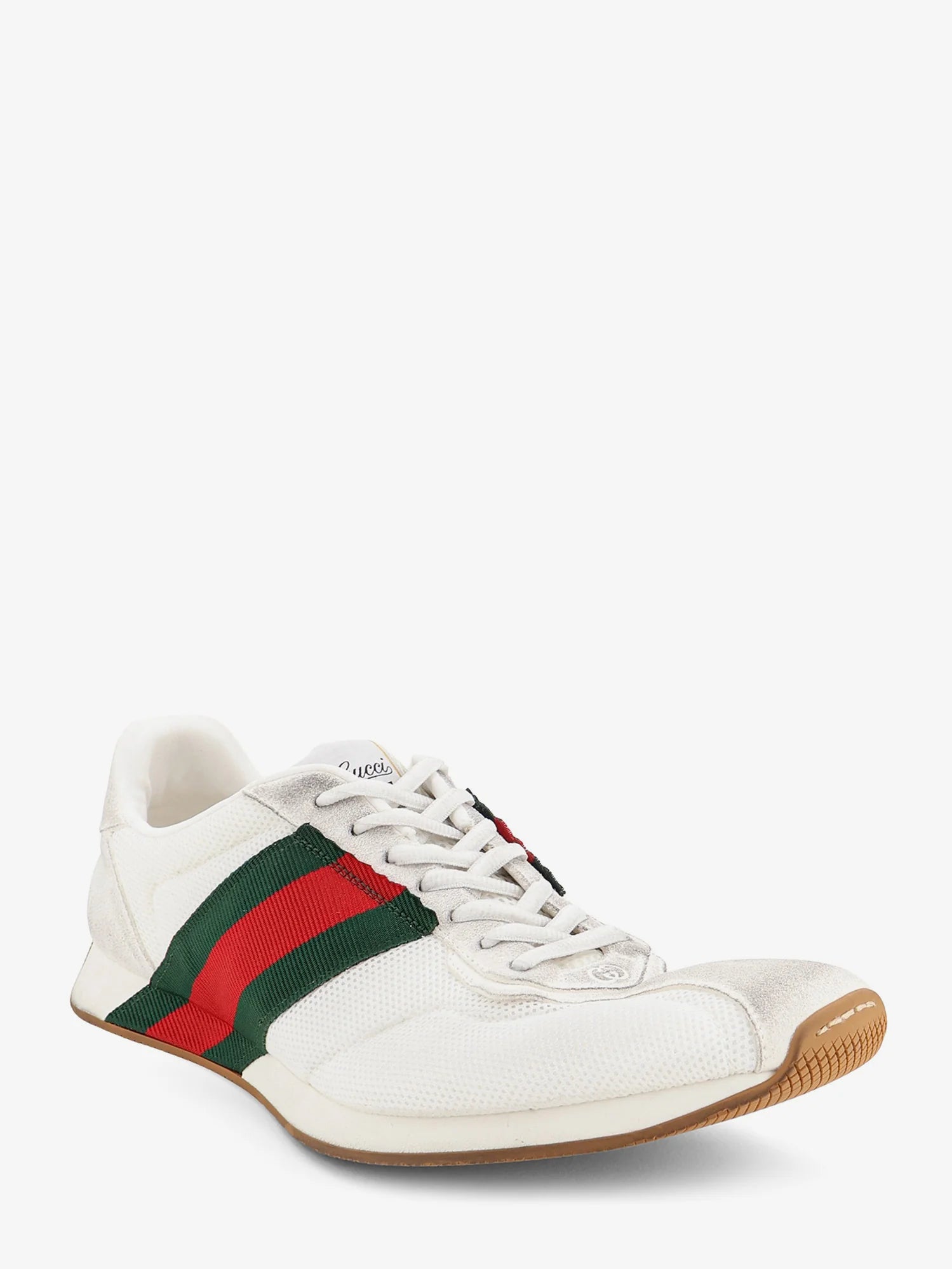 Tempo mesh and suede sneakers with a vintage effect