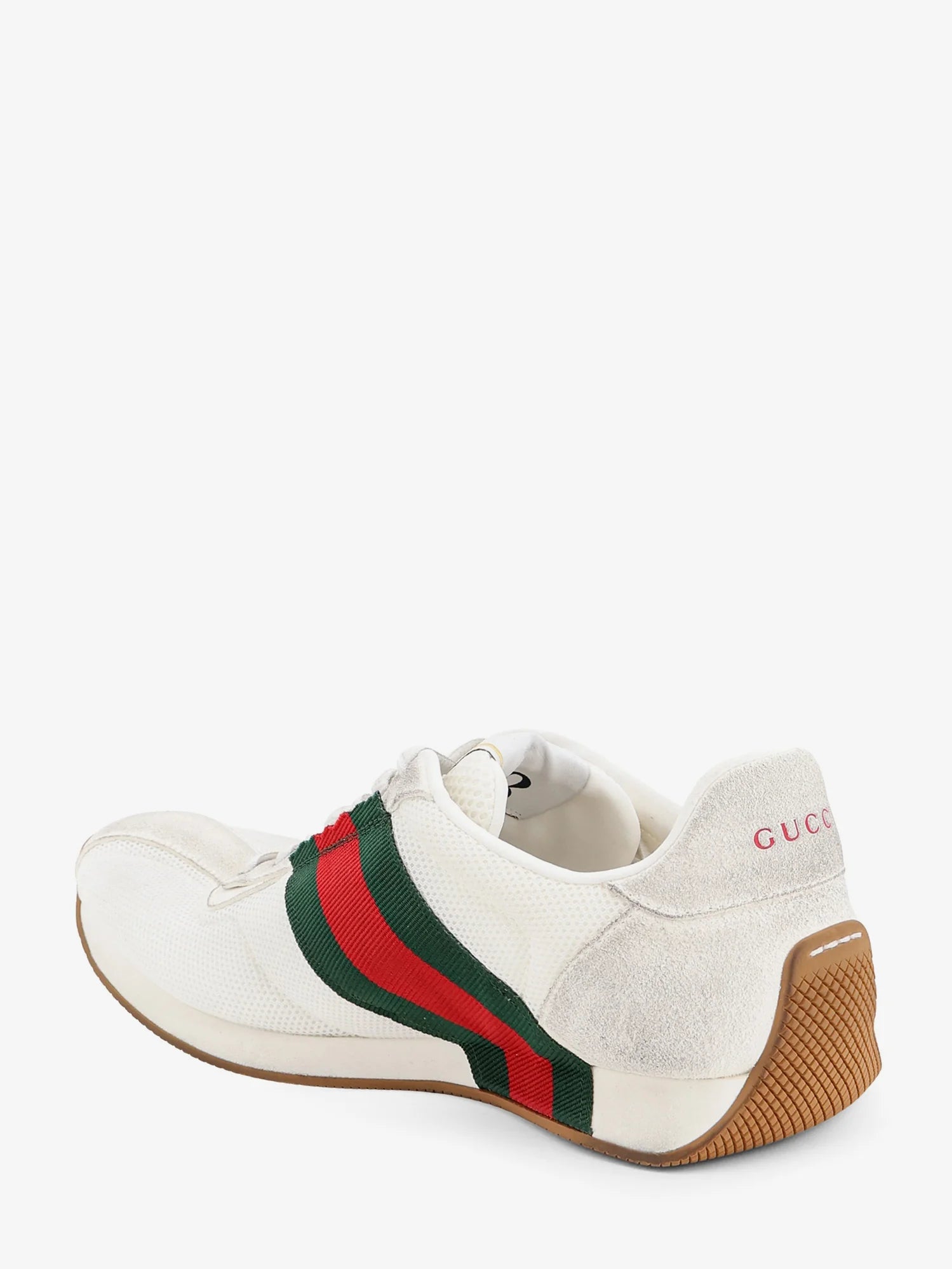 Tempo mesh and suede sneakers with a vintage effect