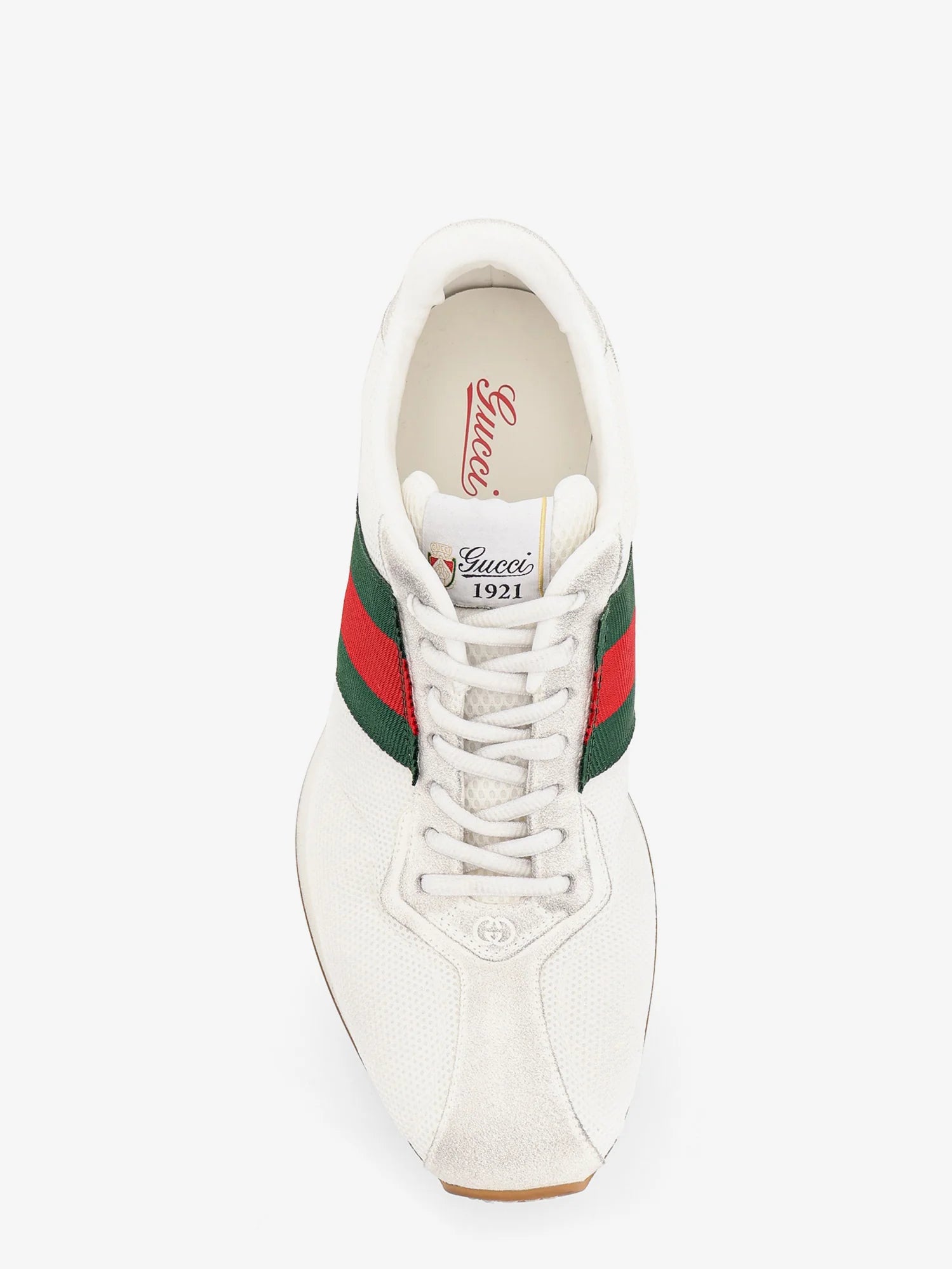 Tempo mesh and suede sneakers with a vintage effect
