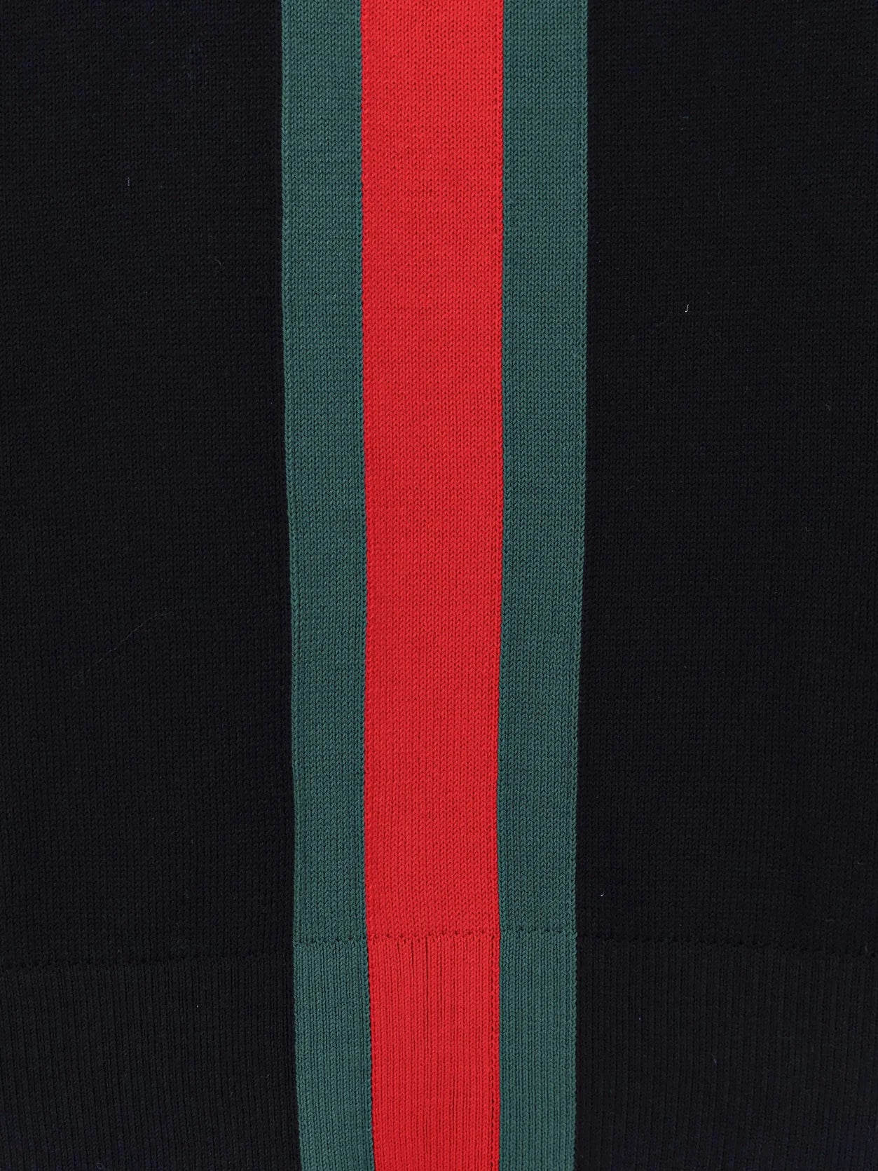 Cotton sweater with Nastro Web inlay