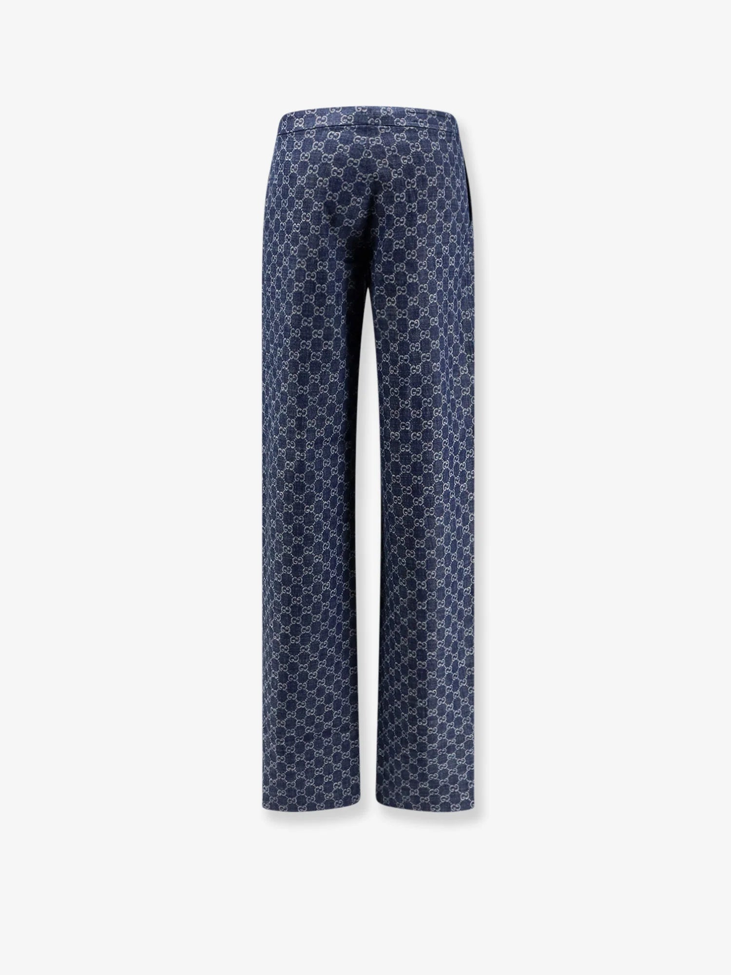 Cotton denim trousers with GG motif