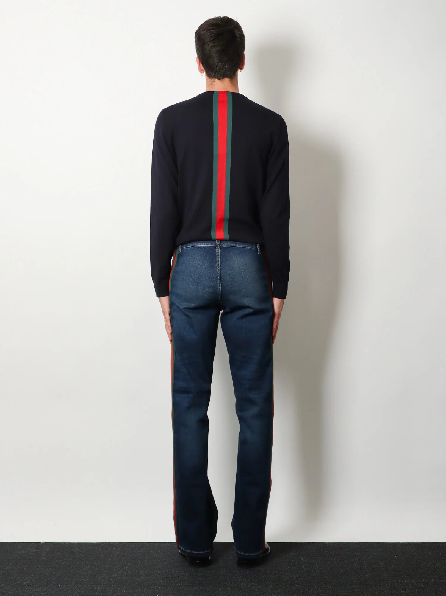 Blue denim jeans with Nastro Web profiles