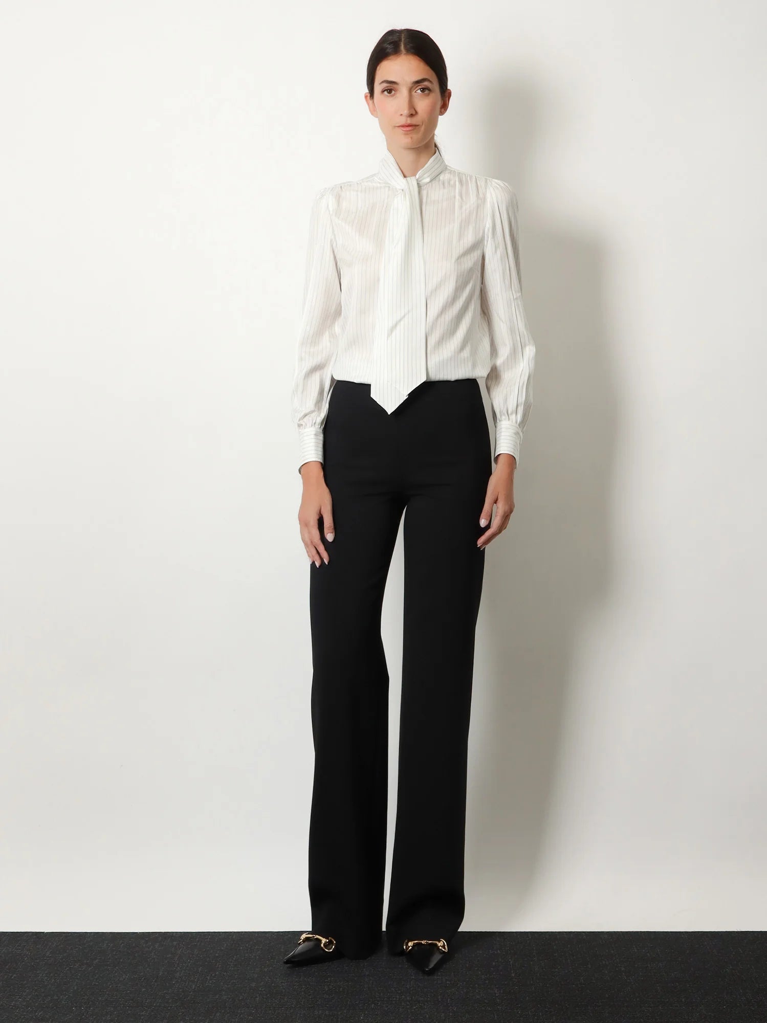 Striped silk shirt