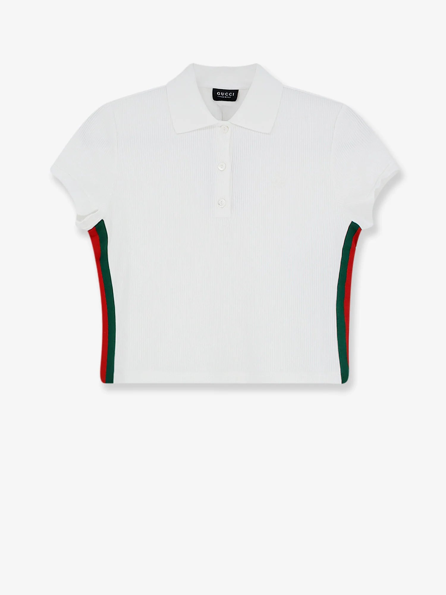 Ribbed cotton jersey polo shirt