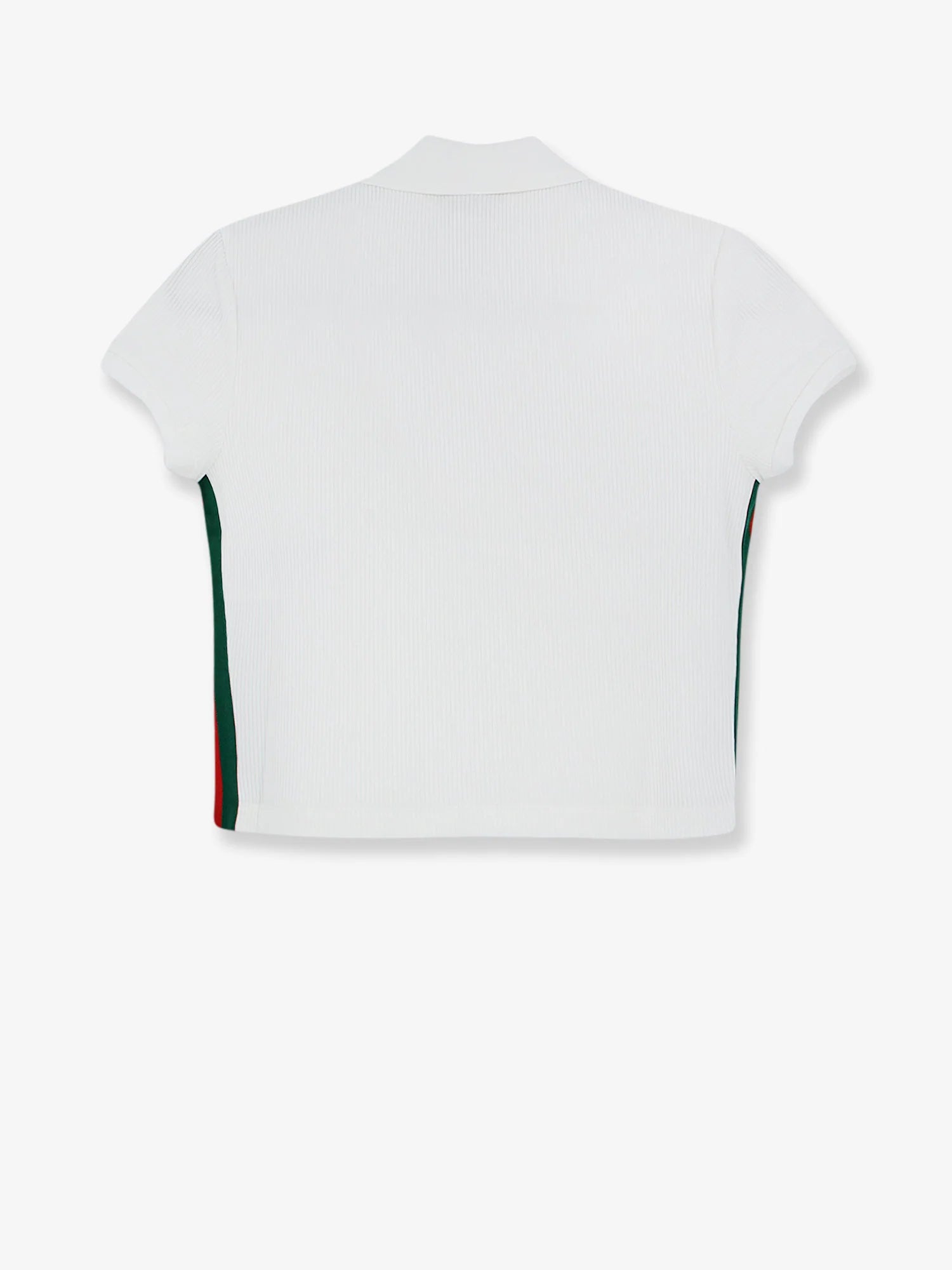 Ribbed cotton jersey polo shirt