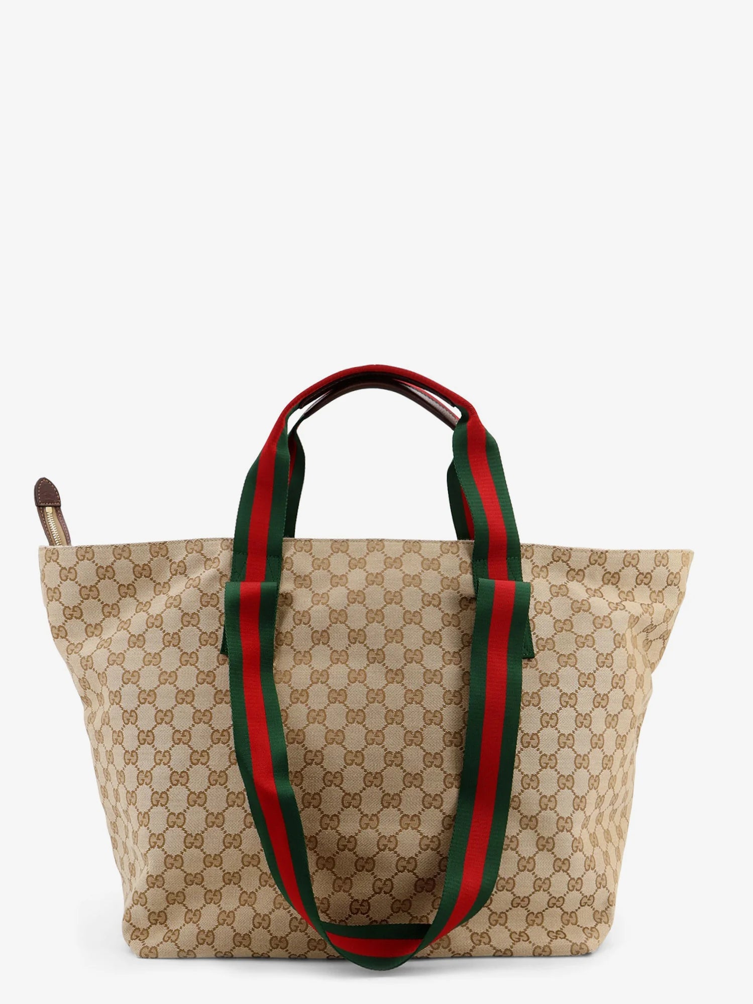 GG fabric shopping bag with Nastro Web handle detail