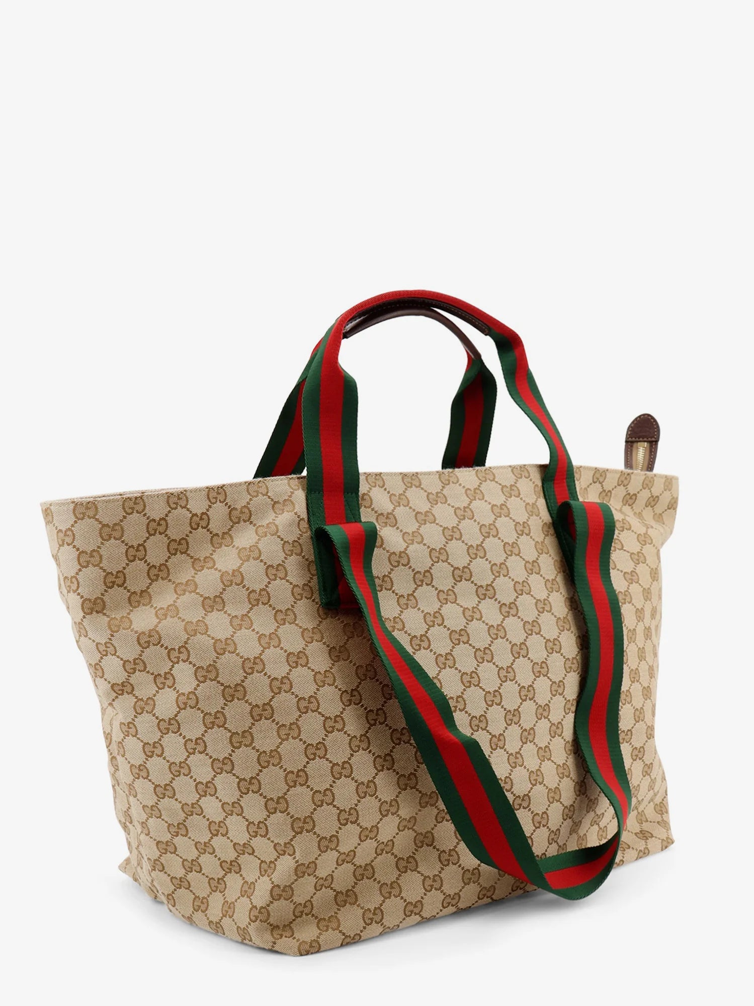 GG fabric shopping bag with Nastro Web handle detail