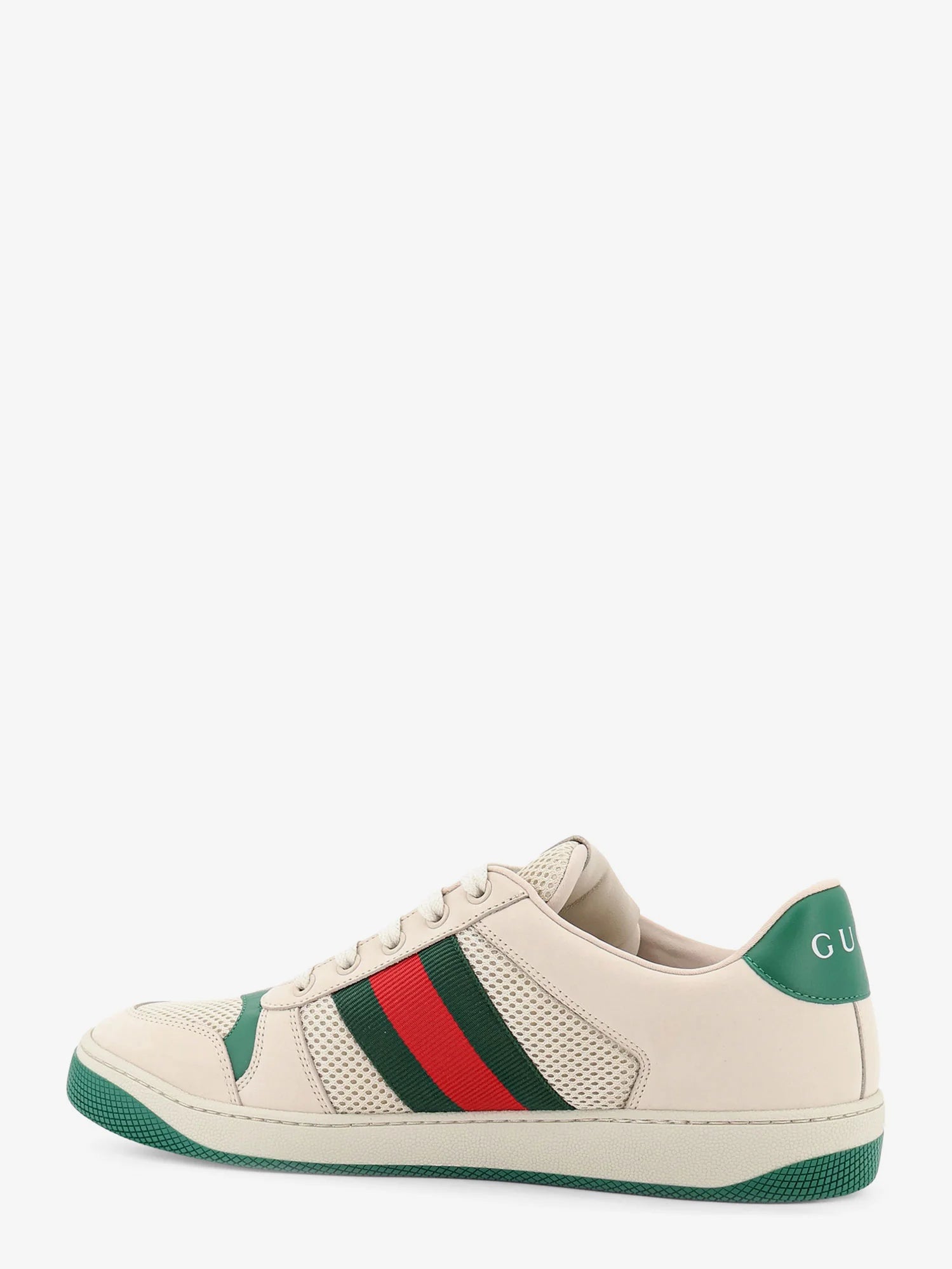 Screener mesh and leather sneakers with Nastro Web on the side