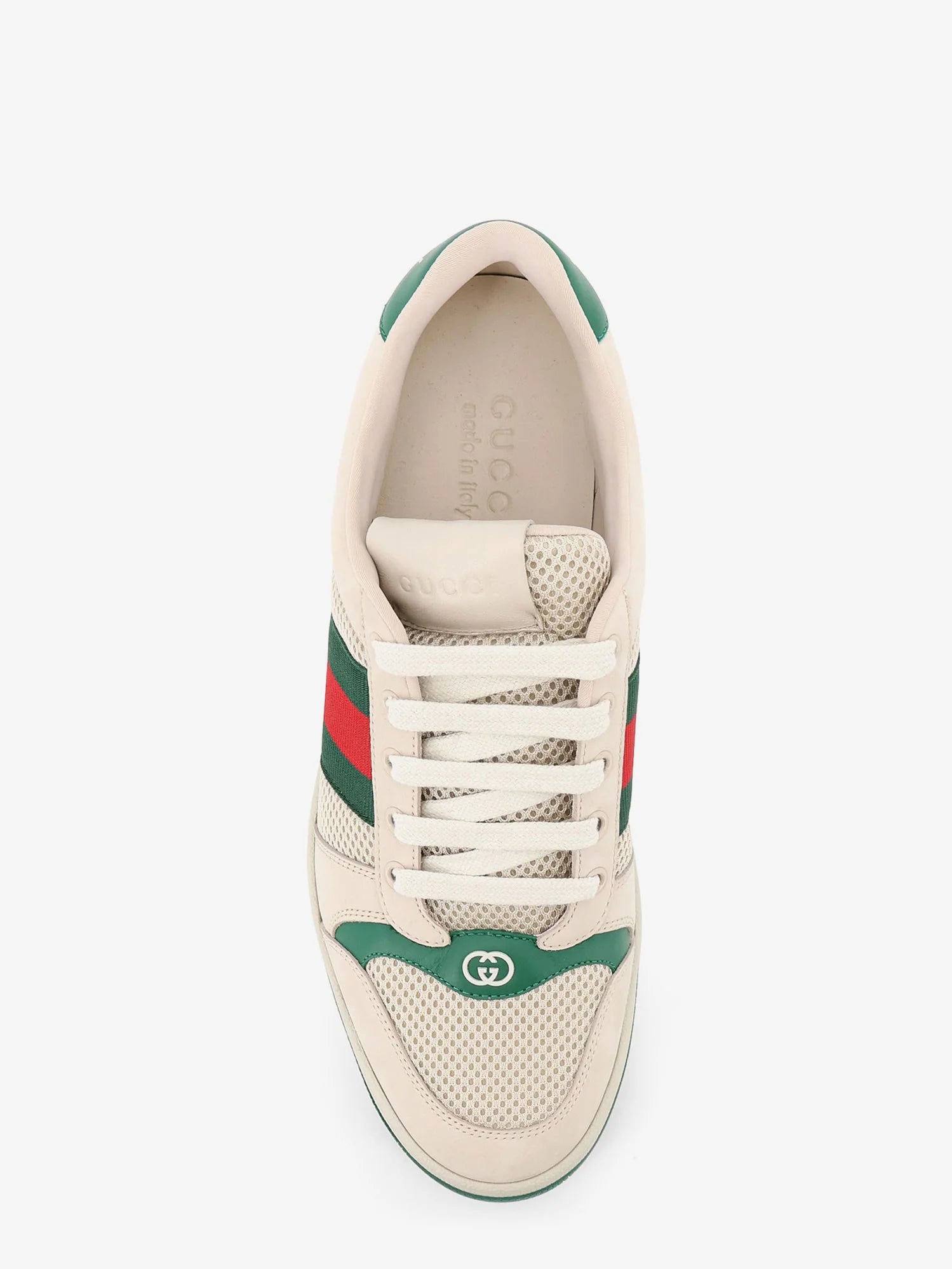 Screener mesh and leather sneakers with Nastro Web on the side