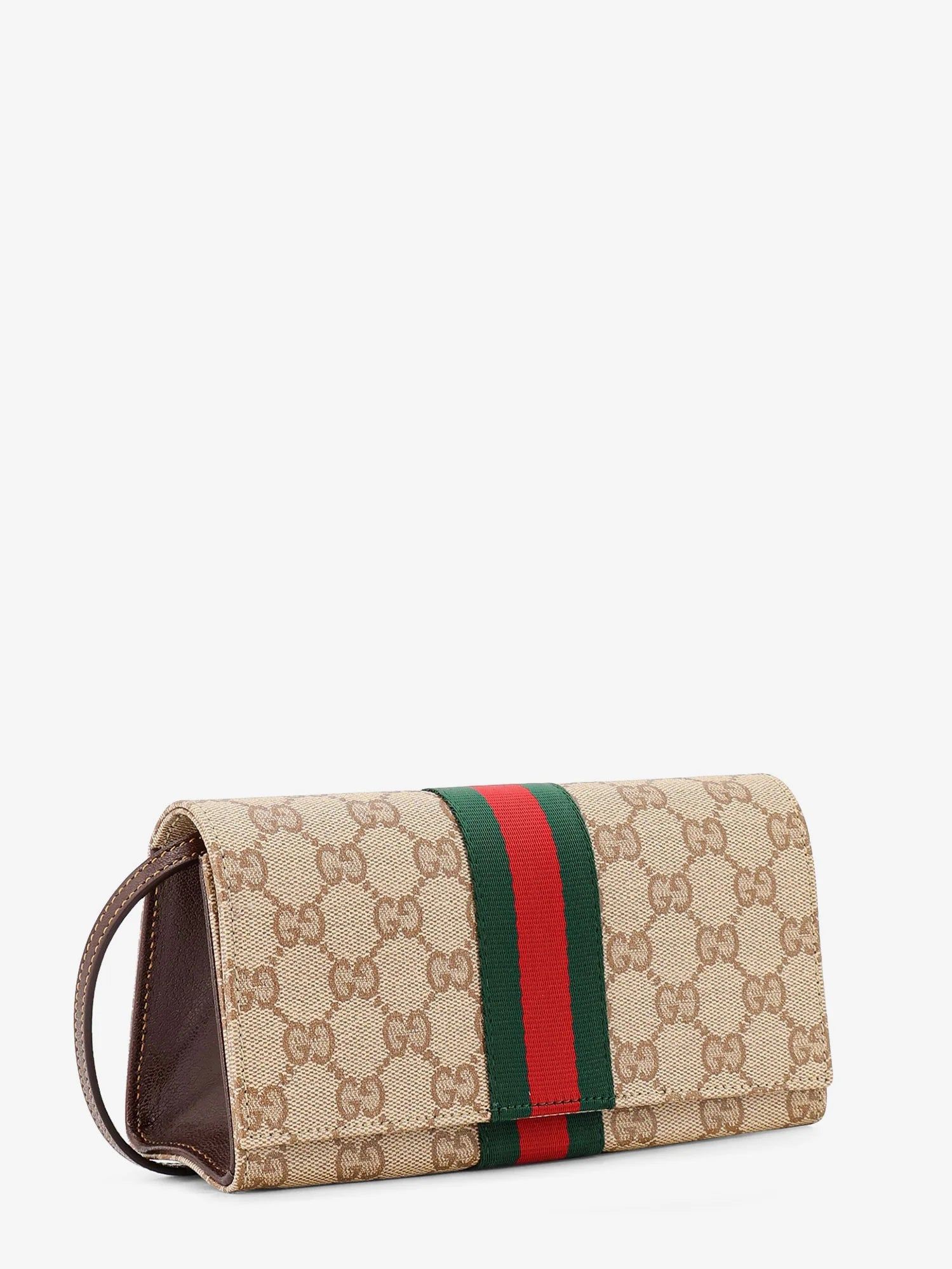 GG fabric shoulder bag with Nastro Web detail