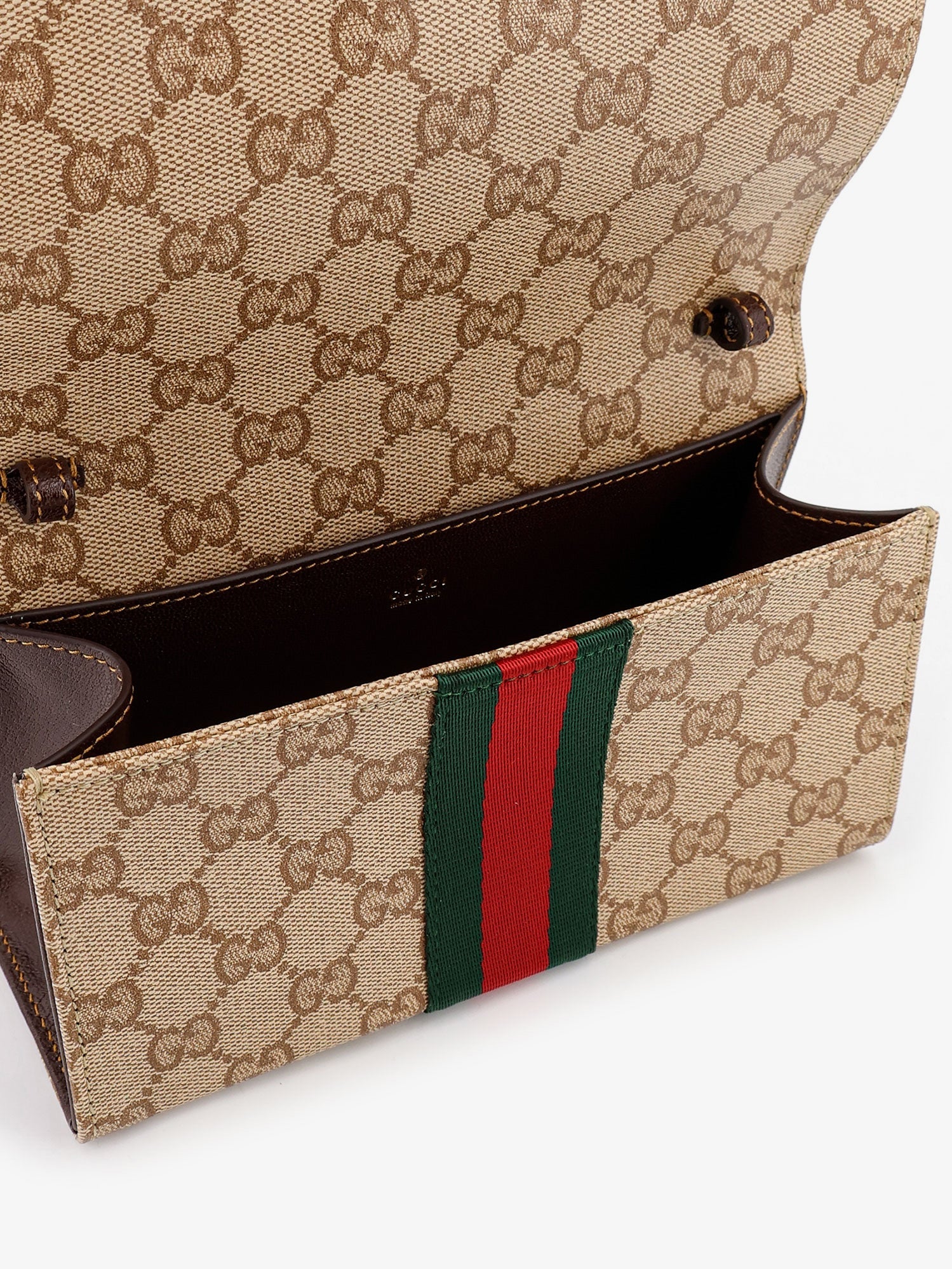 GG fabric shoulder bag with Nastro Web detail