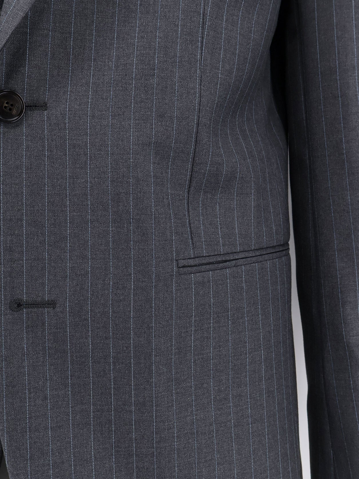 Pinstriped wool blazer
