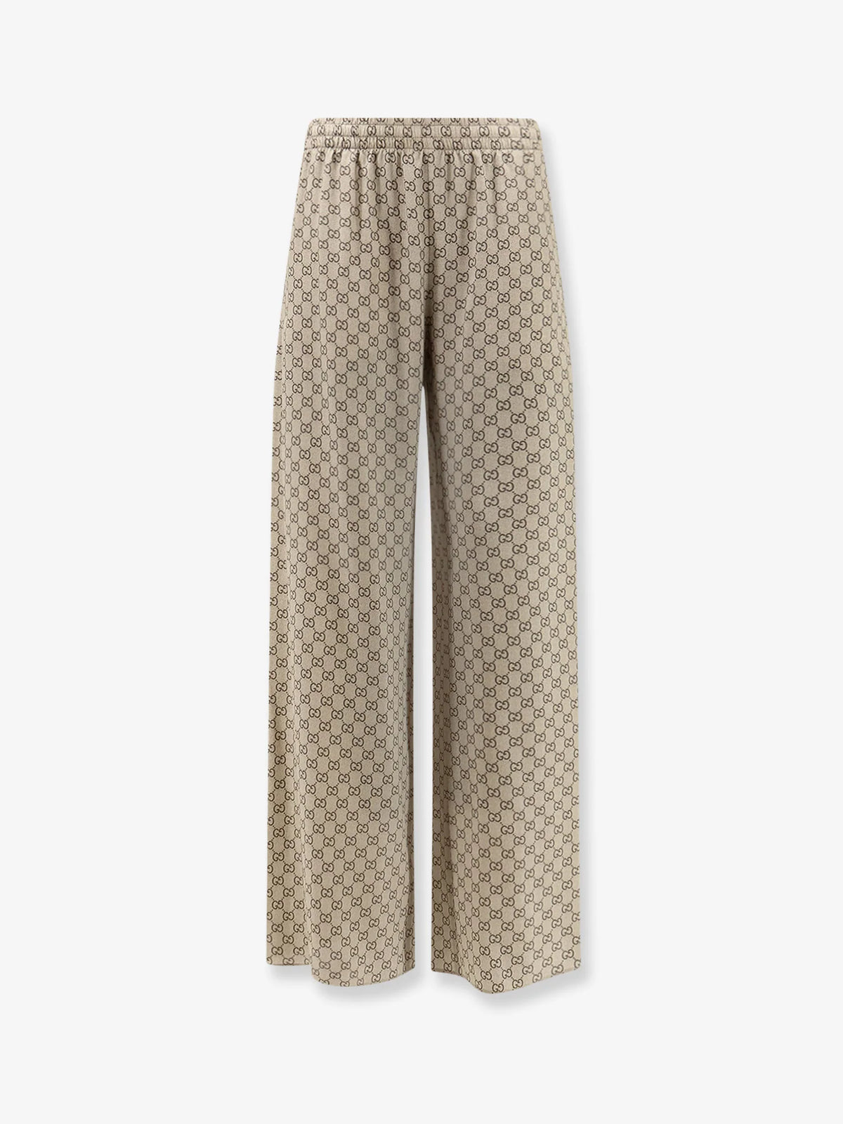 Gucci Primavera silk trousers with GG print