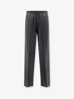Wool leisure trousers with Web insert