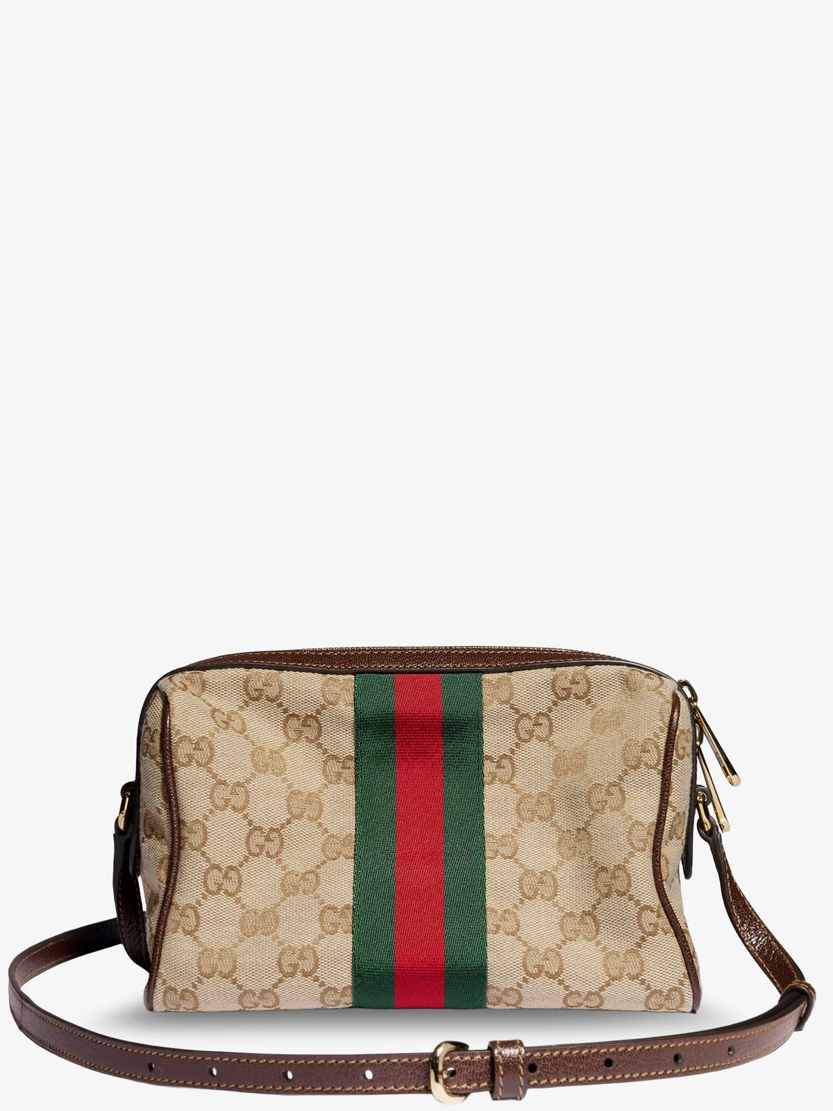 Camera bag GG fabric crossbody bag with metal Horsebit