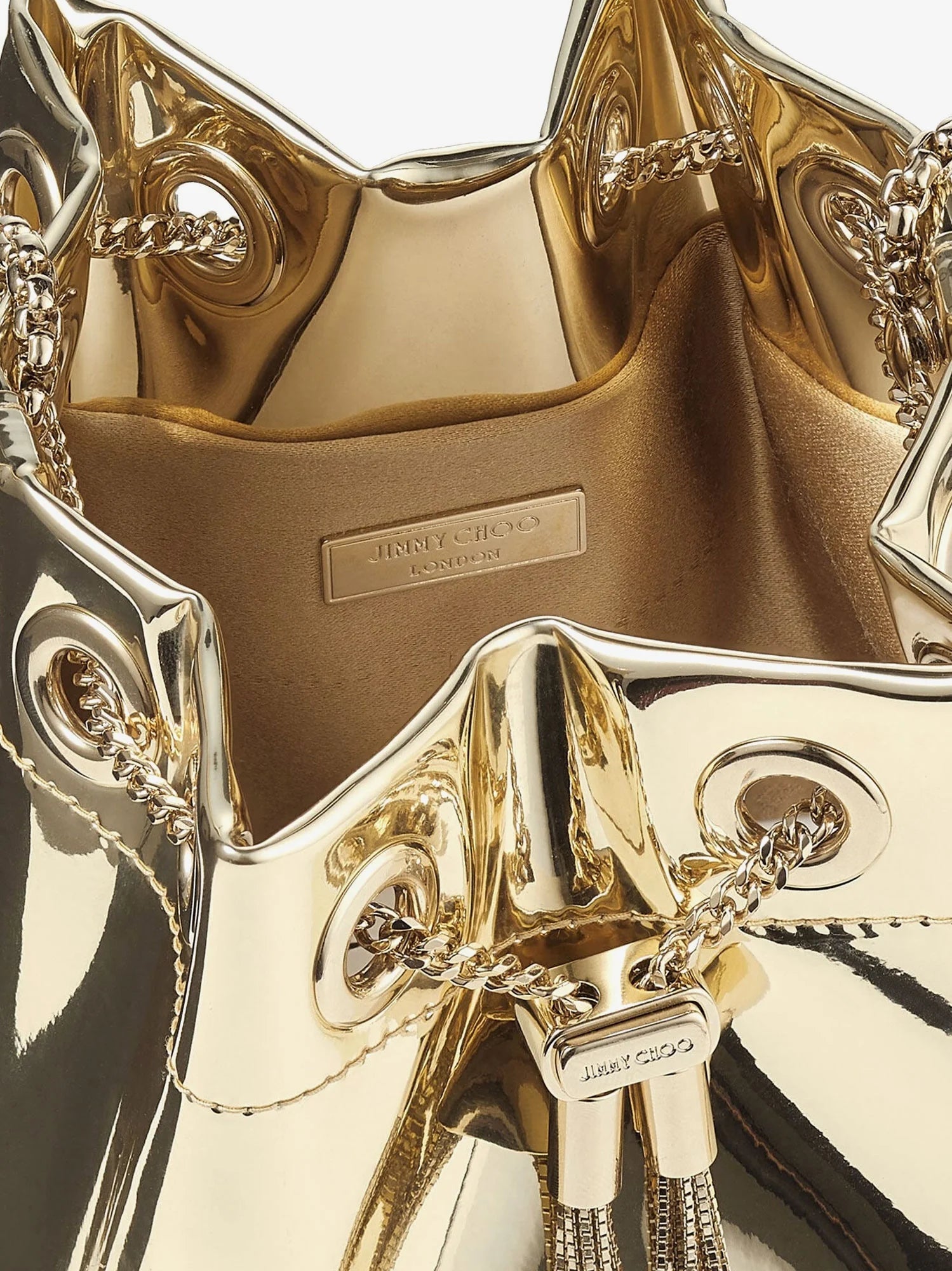 Bon Bon satin bucket bag