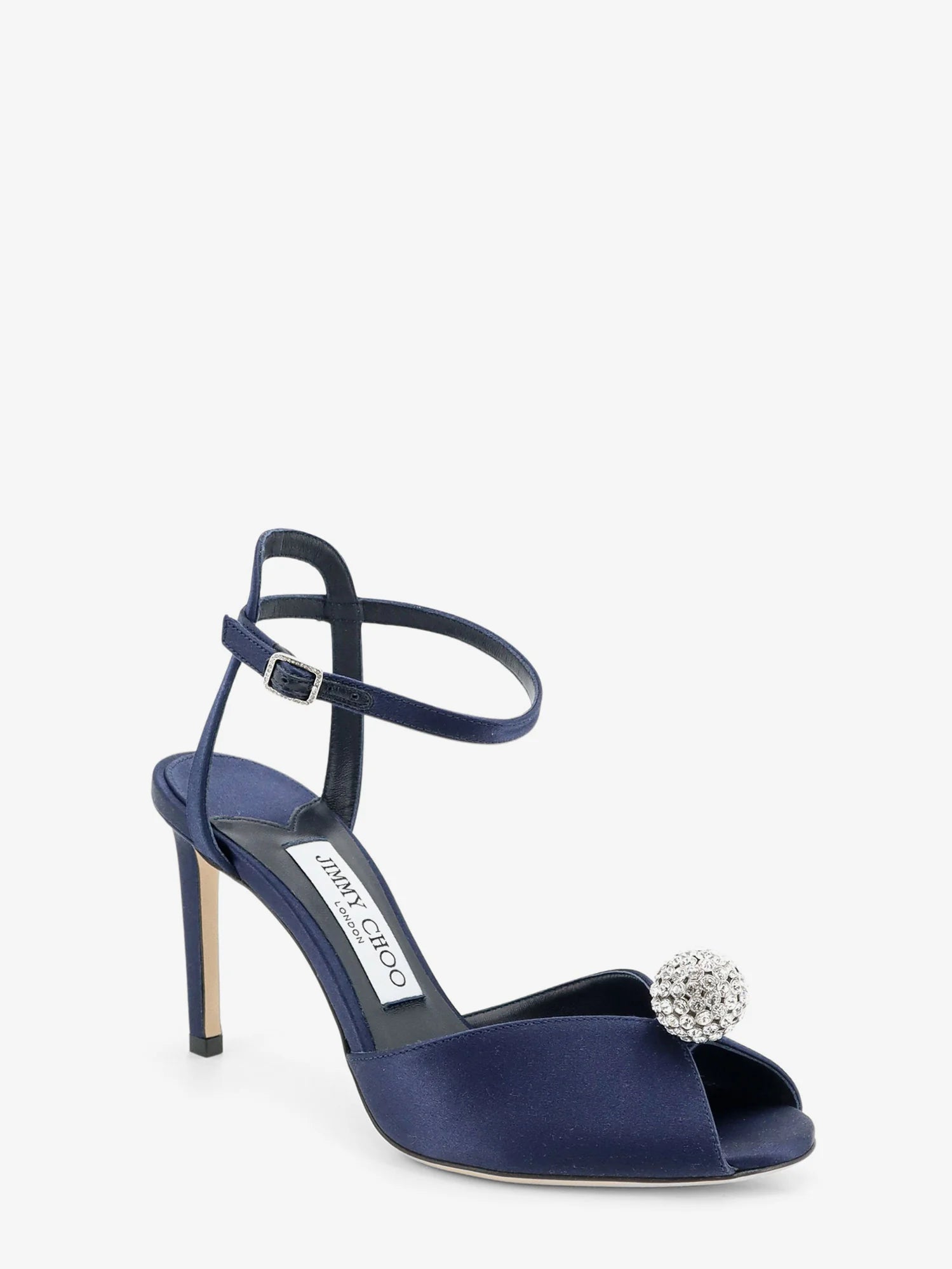 Sacora satin sandals with crystal detail
