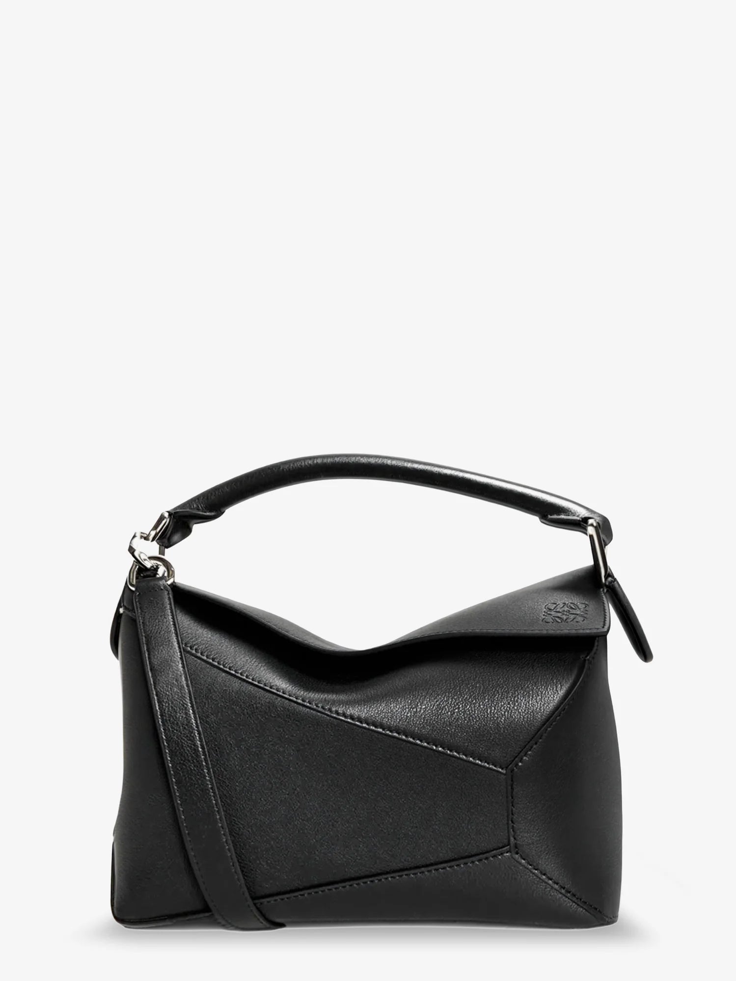 Puzzle Edge leather handbag with engraved Anagram logo