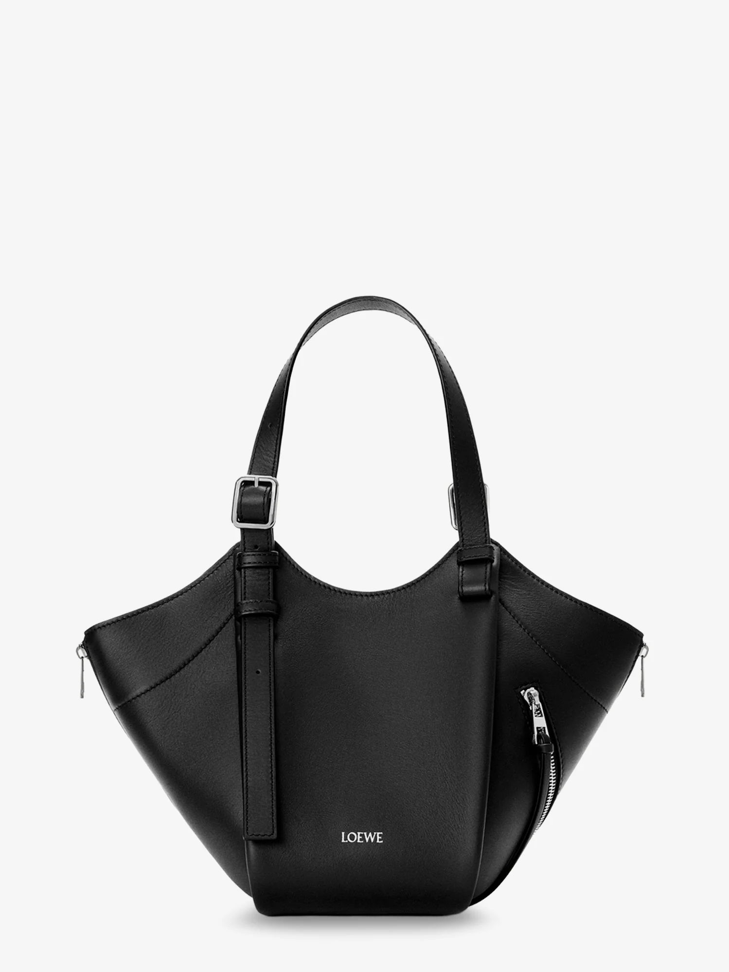 Hammock Flip leather handbag with front lettering logo