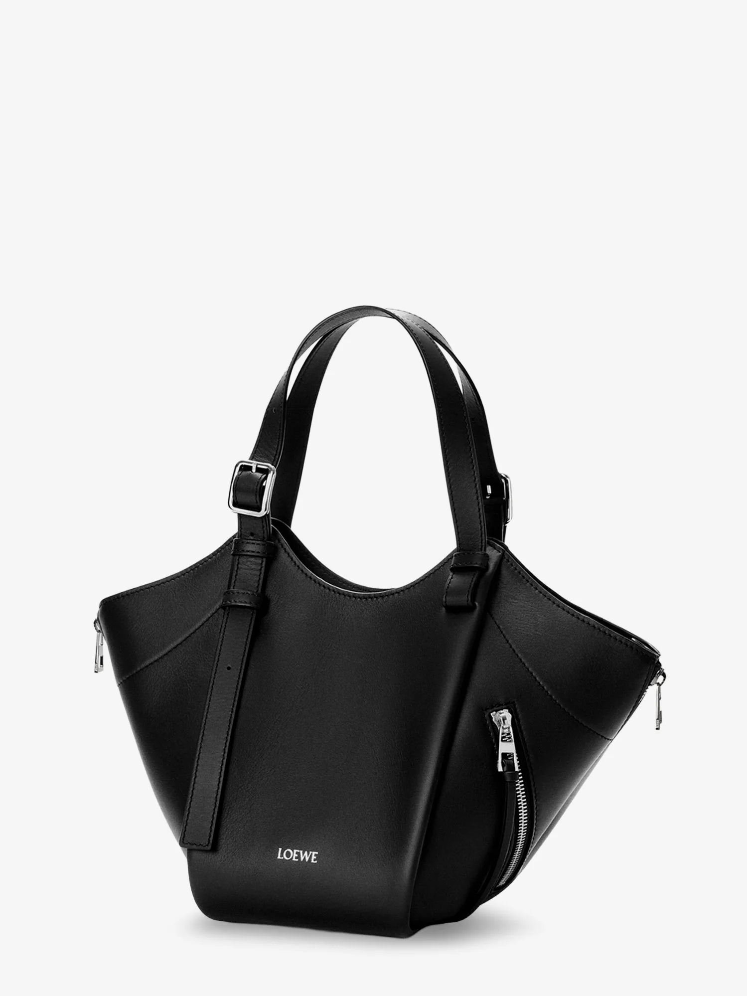Hammock Flip leather handbag with front lettering logo
