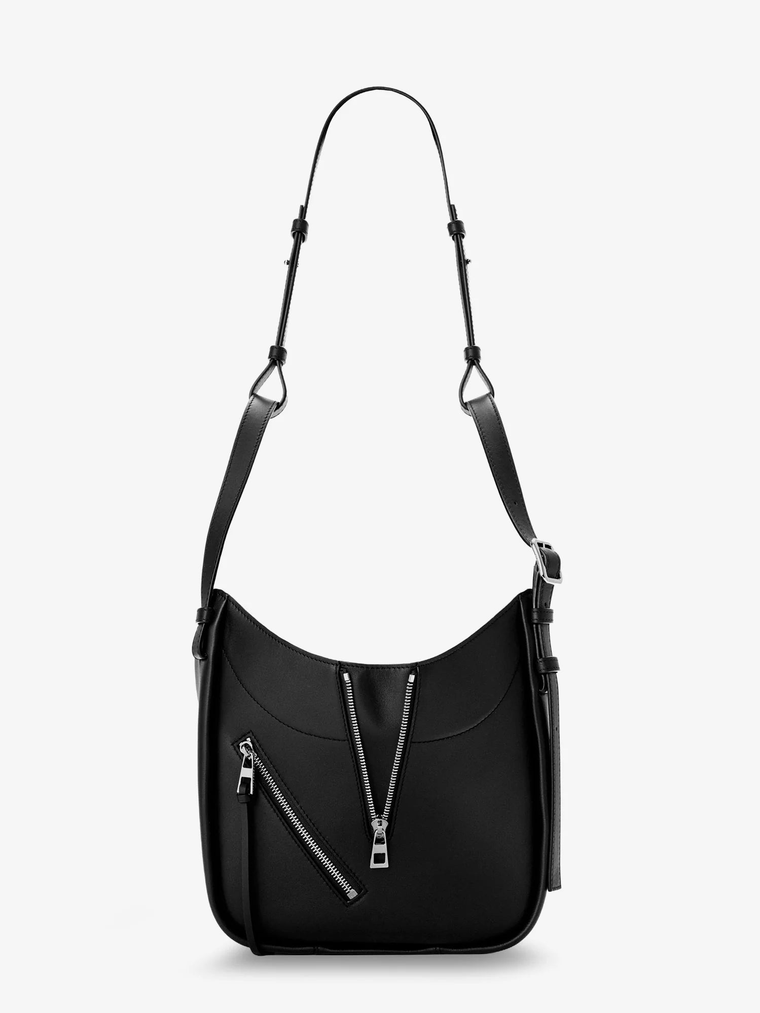 Hammock Flip leather handbag with front lettering logo