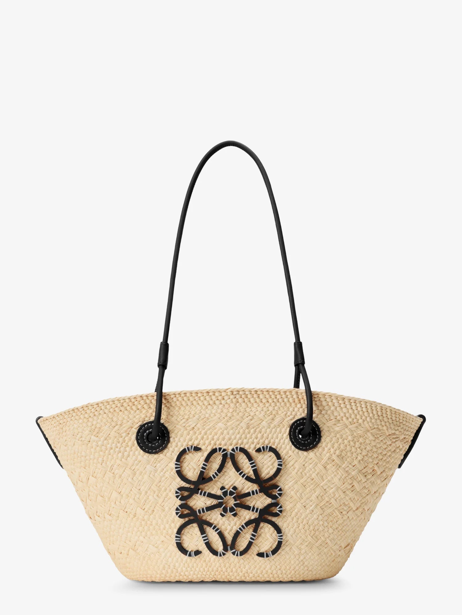 Paula's Ibiza-Anagram palm leaves and leather shoulder bag
