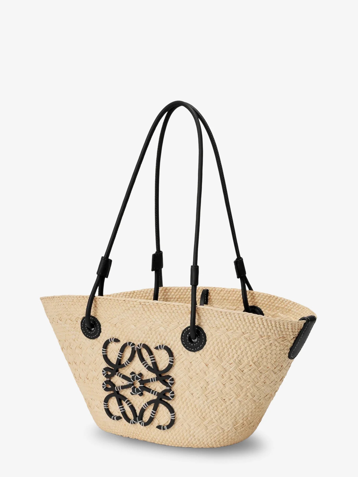 Paula's Ibiza-Anagram palm leaves and leather shoulder bag