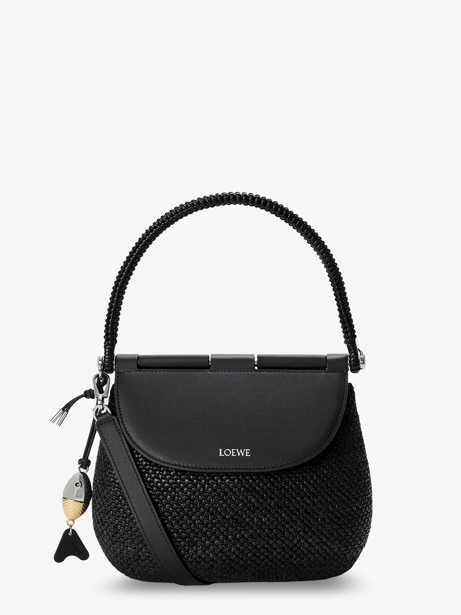 Paula's Ibiza -Pescador raffia and leather handbag