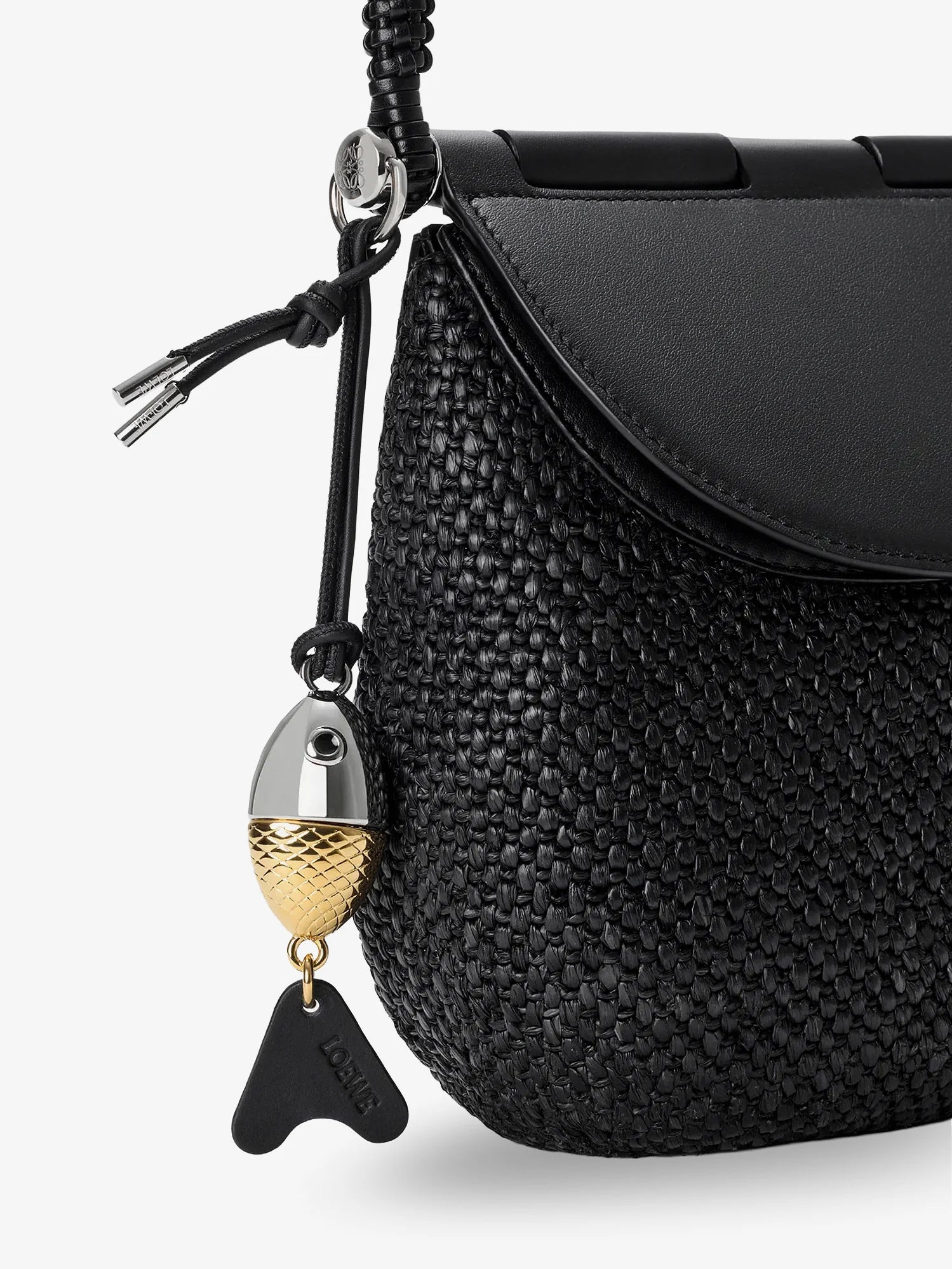 Paula's Ibiza -Pescador raffia and leather handbag