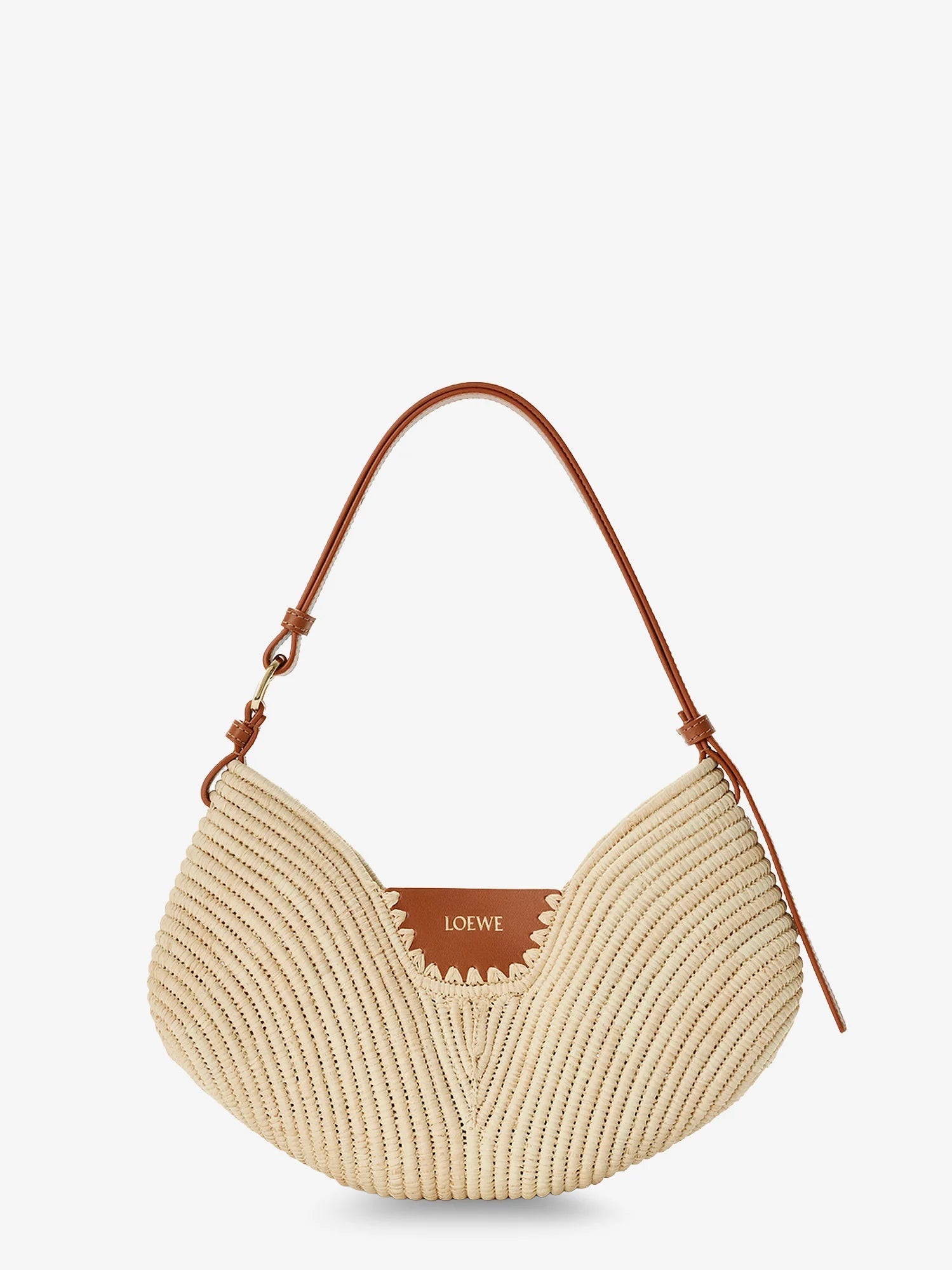 Paula's Ibiza-Swing leather and raffia shoulder bag