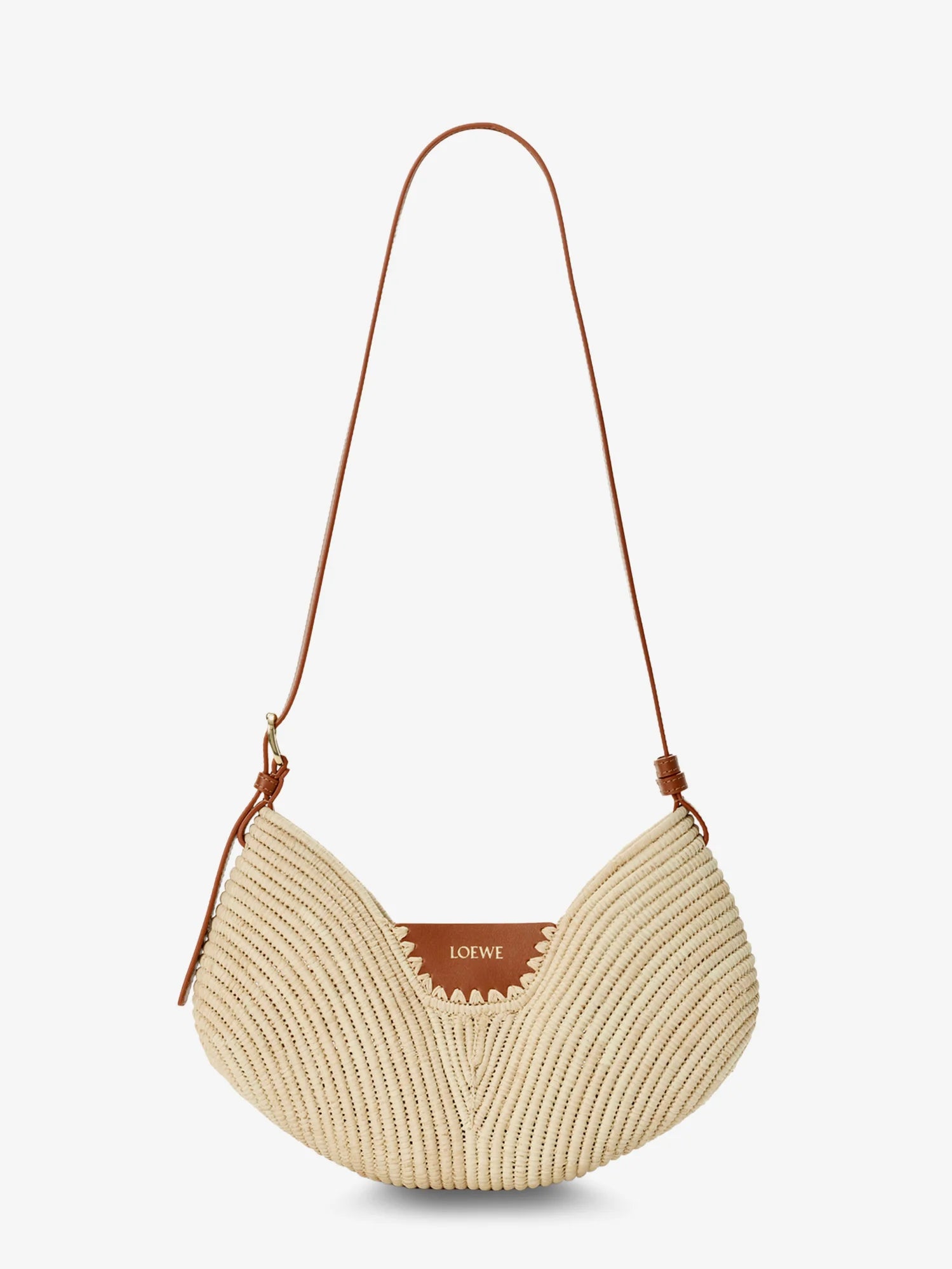 Paula's Ibiza-Swing leather and raffia shoulder bag