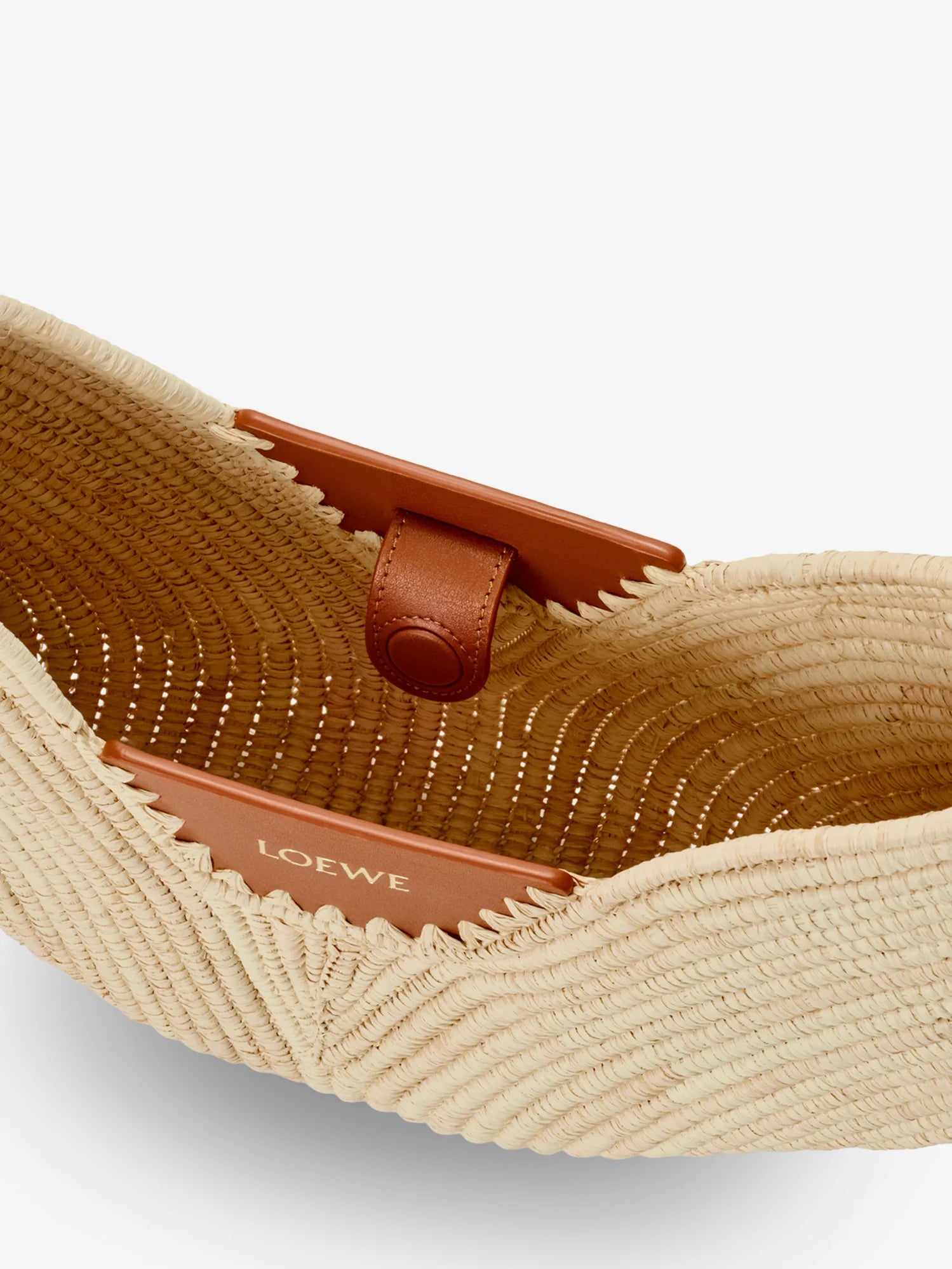 Paula's Ibiza-Swing leather and raffia shoulder bag