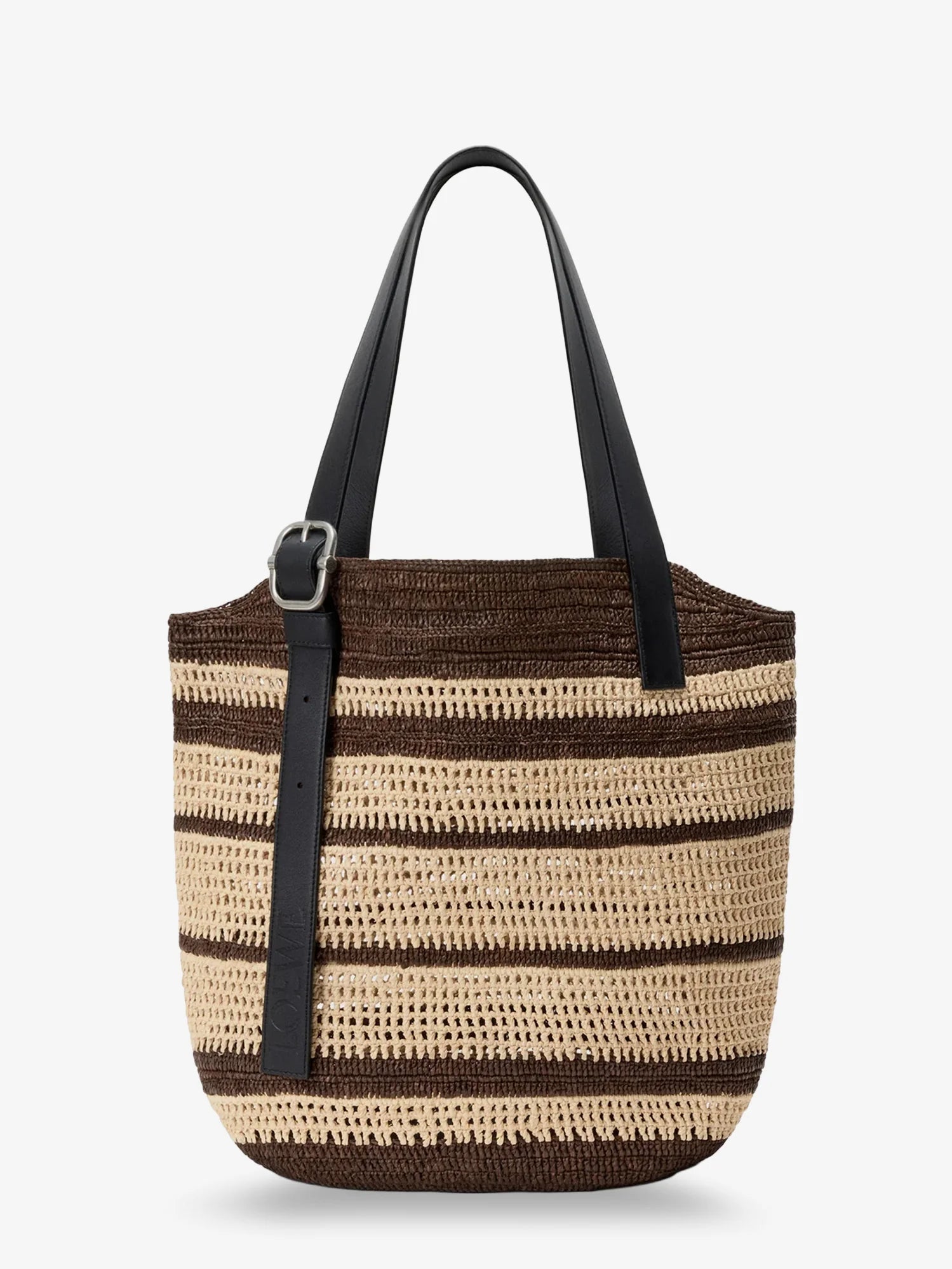 Paula's Ibiza Two-Tone Raffia Loop Shopping Bag