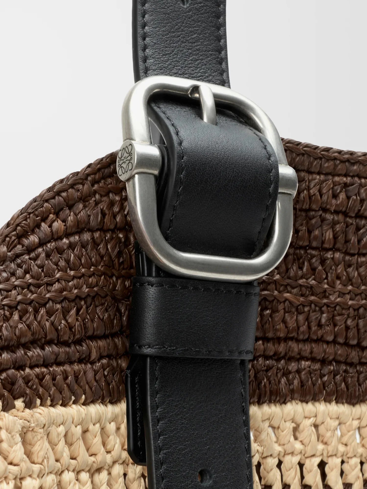 Paula's Ibiza Two-Tone Raffia Loop Shopping Bag