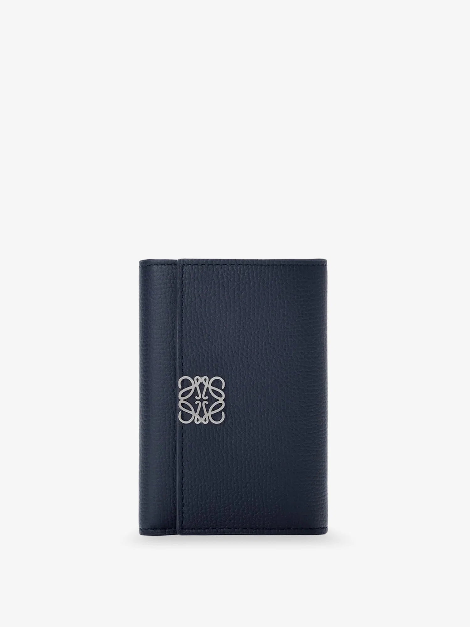 Anagram leather wallet with front logo