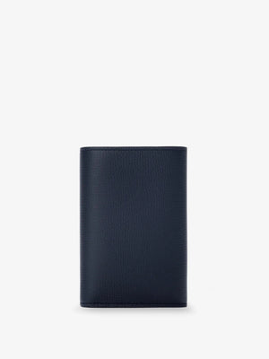 Anagram leather wallet with front logo
