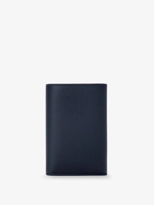 Anagram leather wallet with front logo
