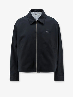 Cotton blend jacket with Logo embroidery