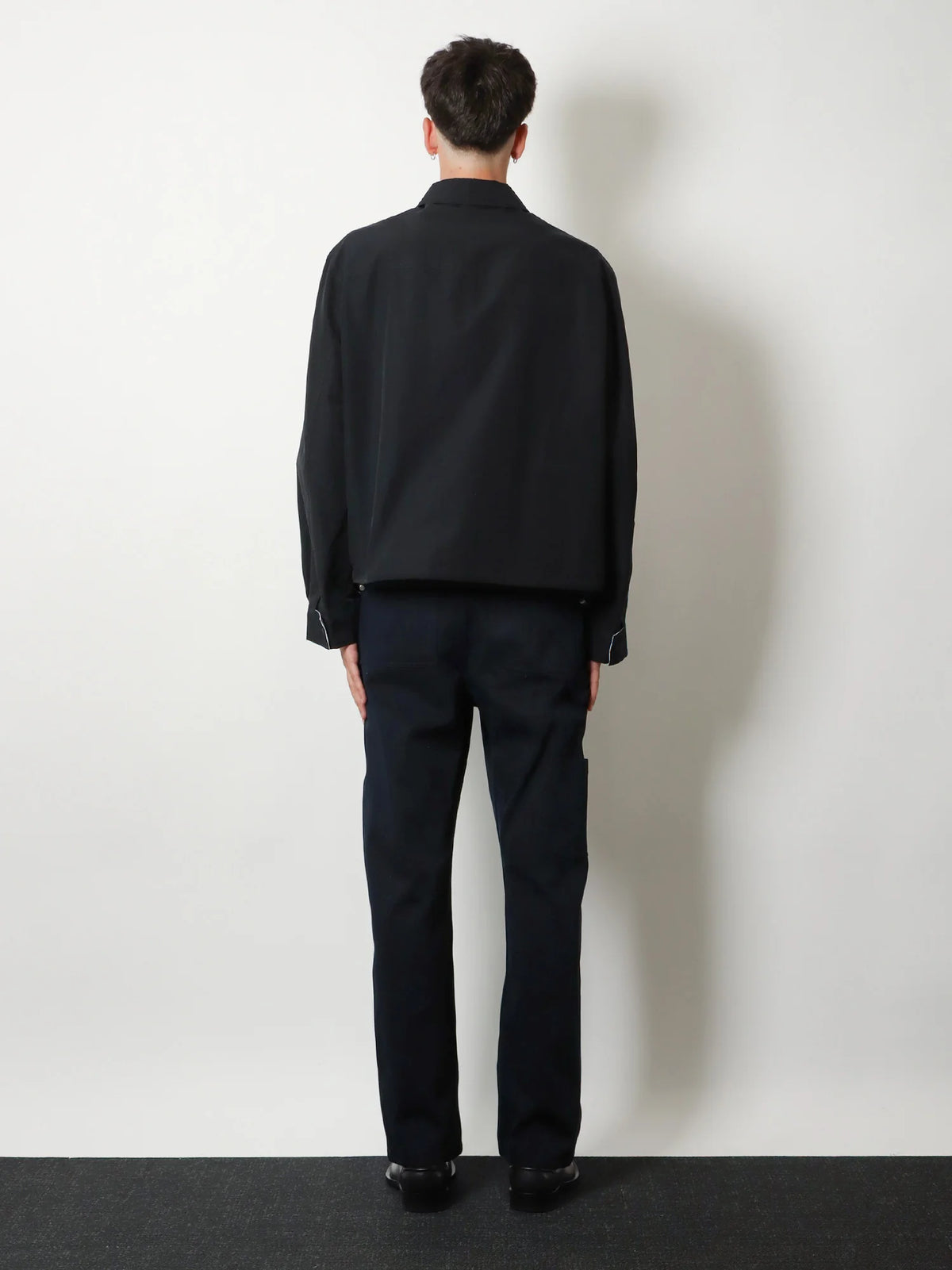 Cotton blend jacket with Logo embroidery