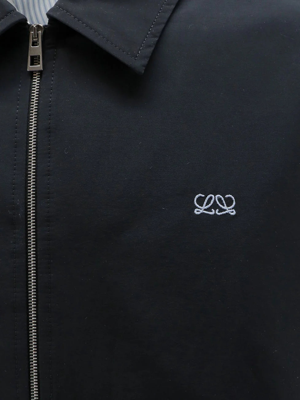 Cotton blend jacket with Logo embroidery