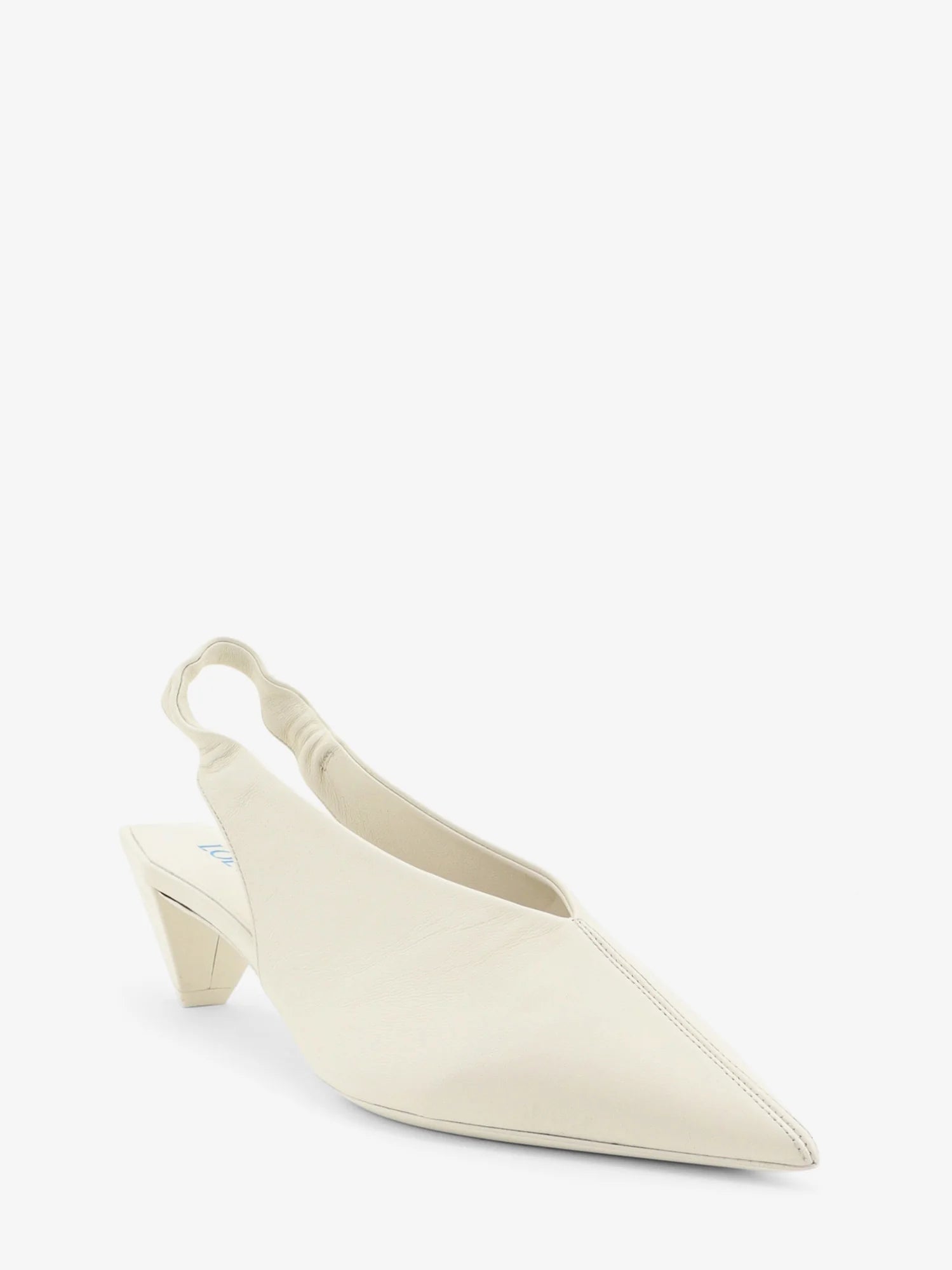 Origami Cubic leather slingback