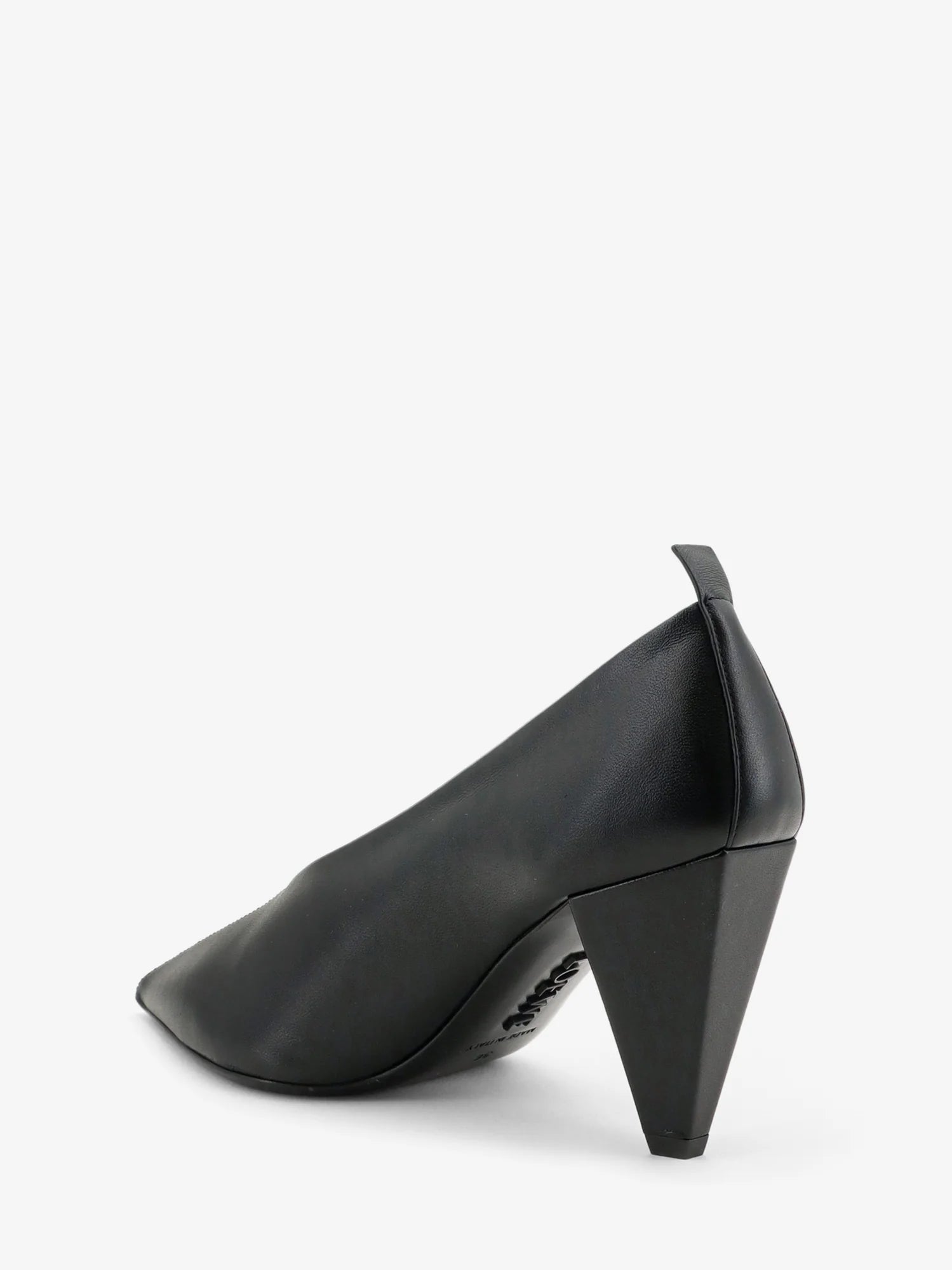 Origami Cubic leather pumps