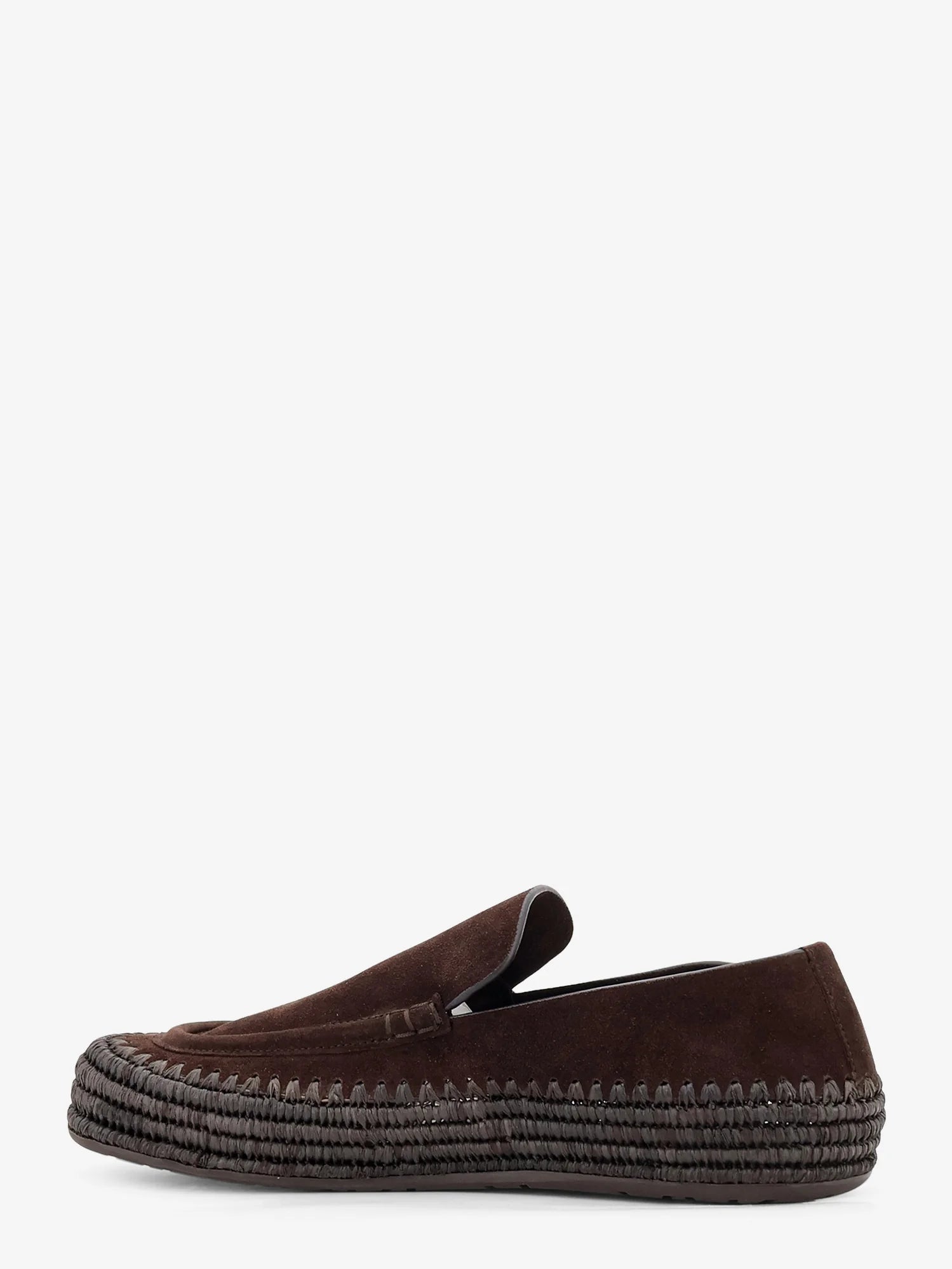 Rio suede and raffia loafers