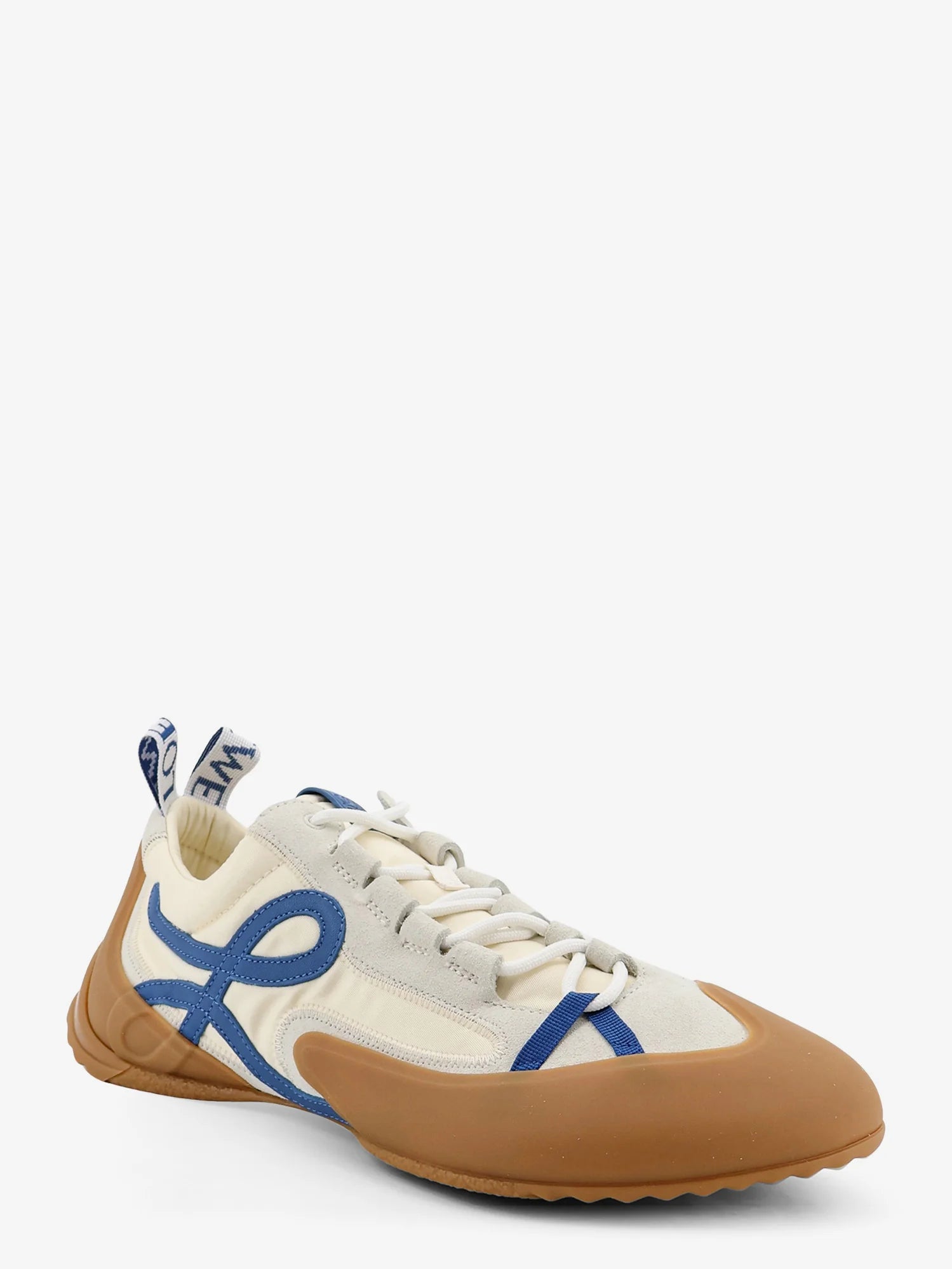 Grip nylon and suede sneakers with contrasting logo on the side