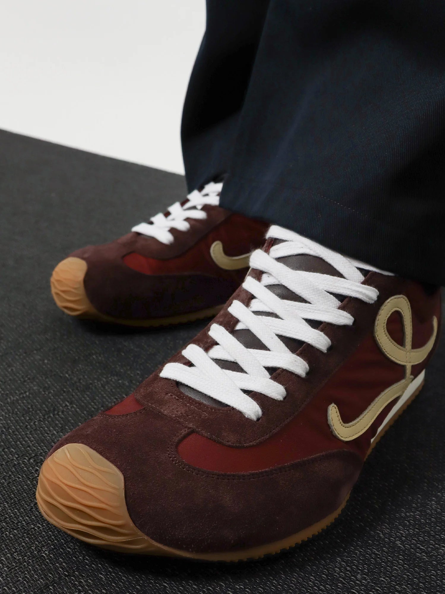 Ballet Runner 2.0 nylon and suede sneakers with side logo